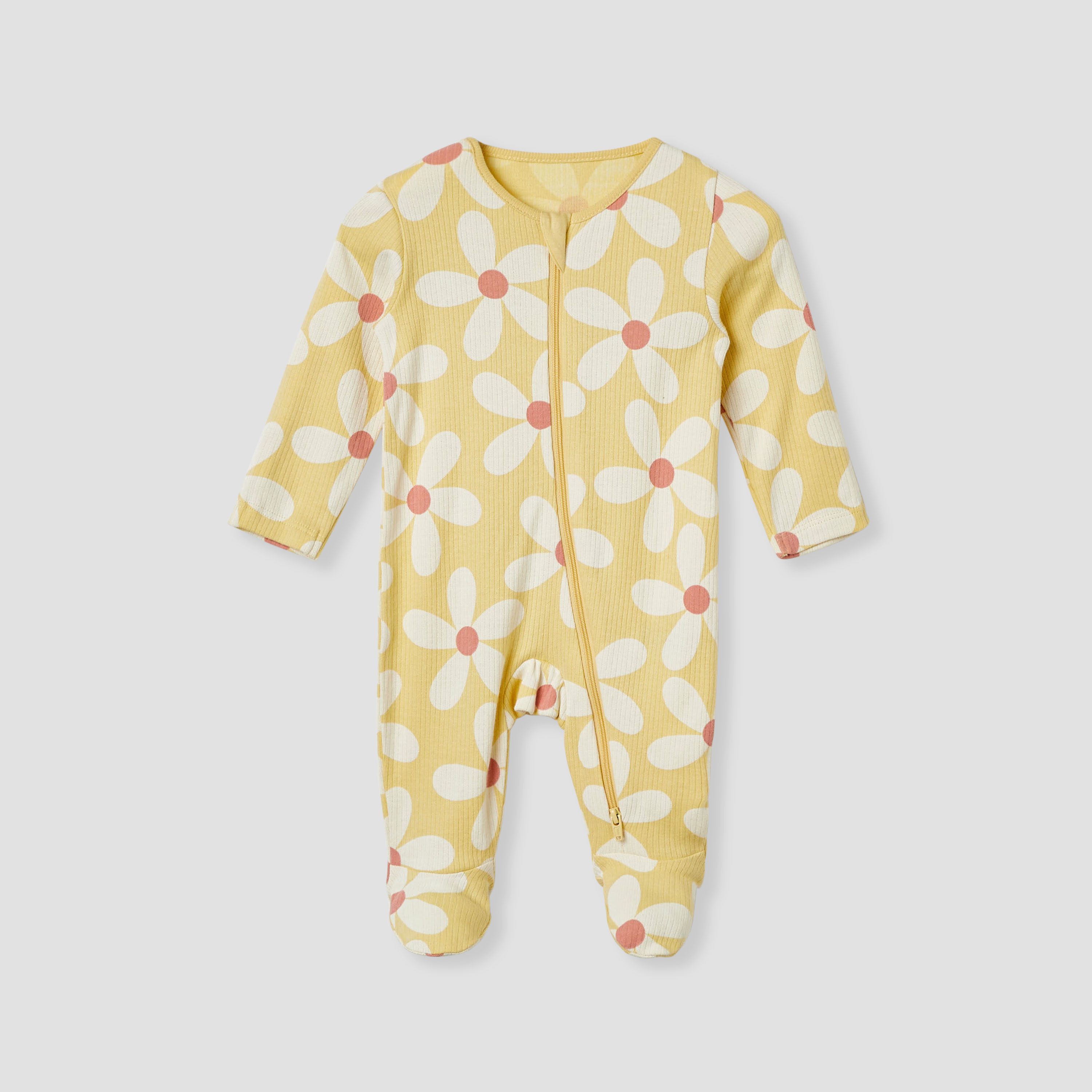 Juniors Round Neck Sleepsuit with Closed Feet - Cotton - Long Sleeves - Set of 3-baby-girls-clothing-nightwear-sleepsuits-image-3
