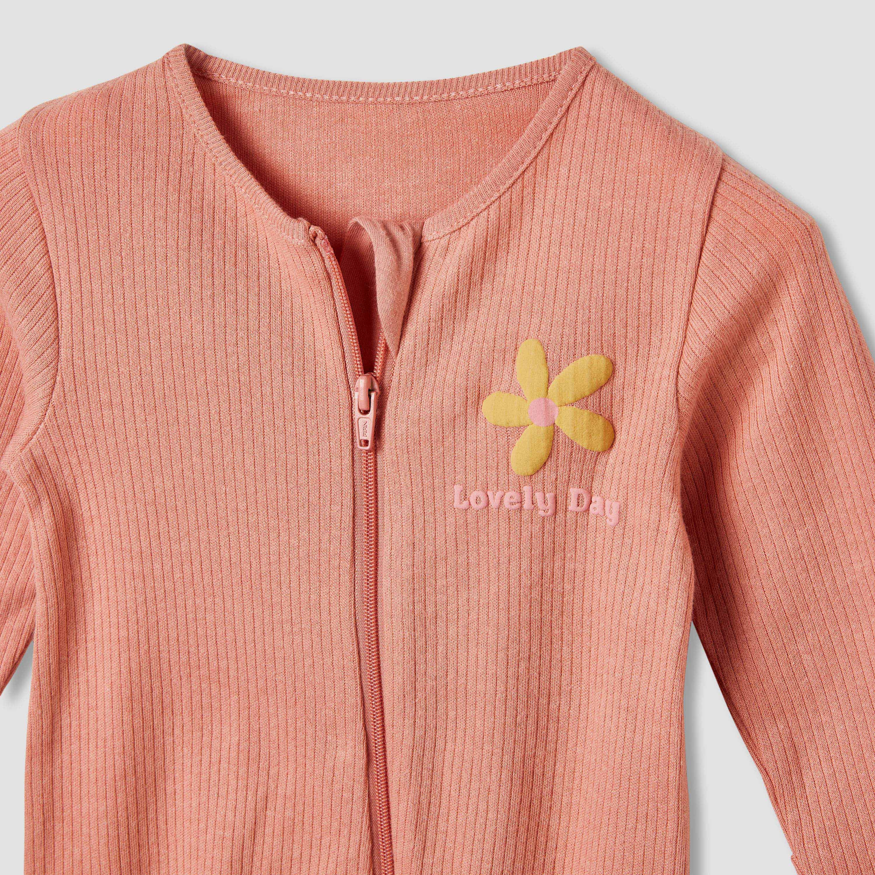 Juniors Round Neck Sleepsuit with Closed Feet - Cotton - Long Sleeves - Set of 3-baby-girls-clothing-nightwear-sleepsuits-image-5