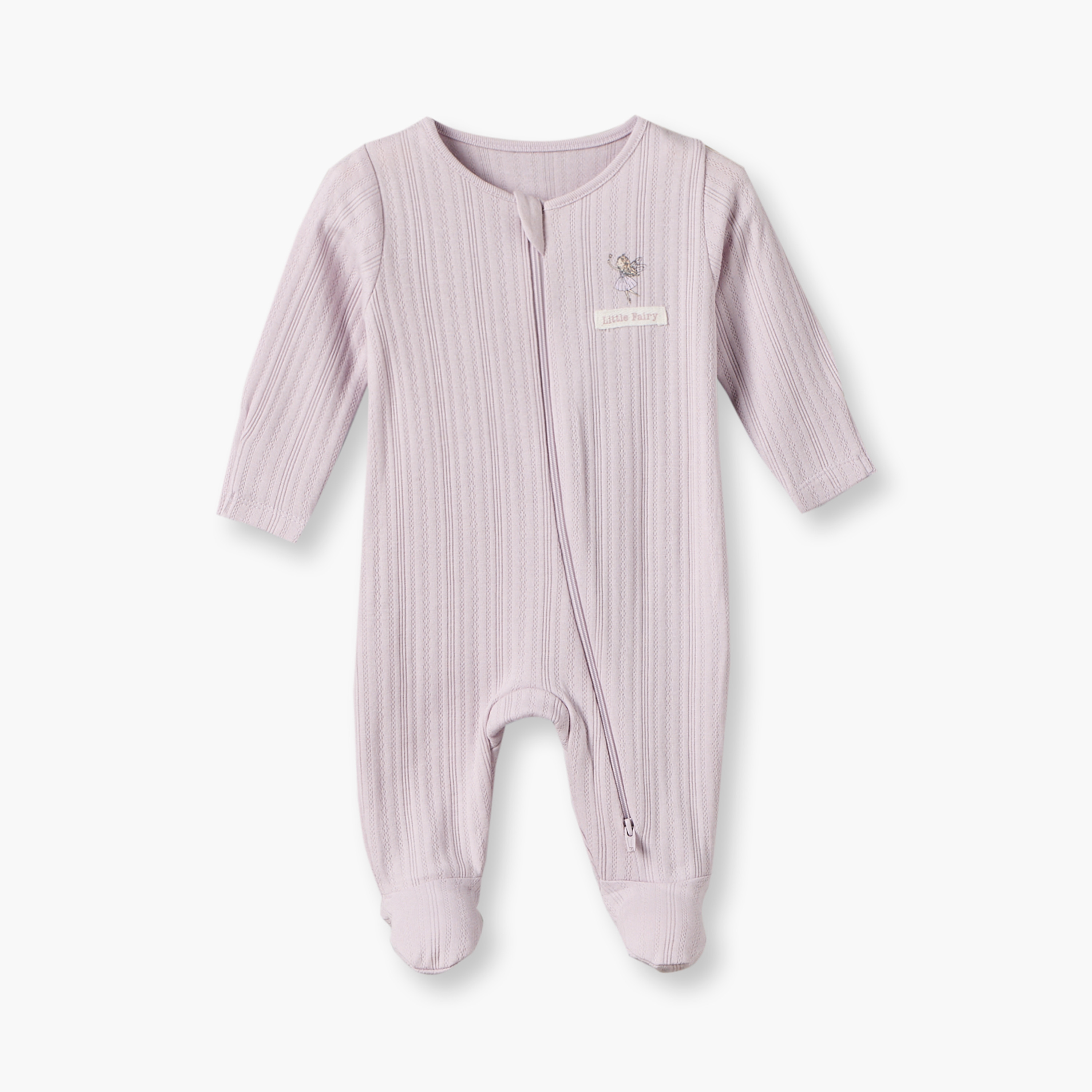 بدلة نوم قطنية بأكمام طويلة وياقة ضيقة وطبعات جنيات من جونيورز - عبوة من 3 قطع-baby-girls-clothing-nightwear-sleepsuits-image-2