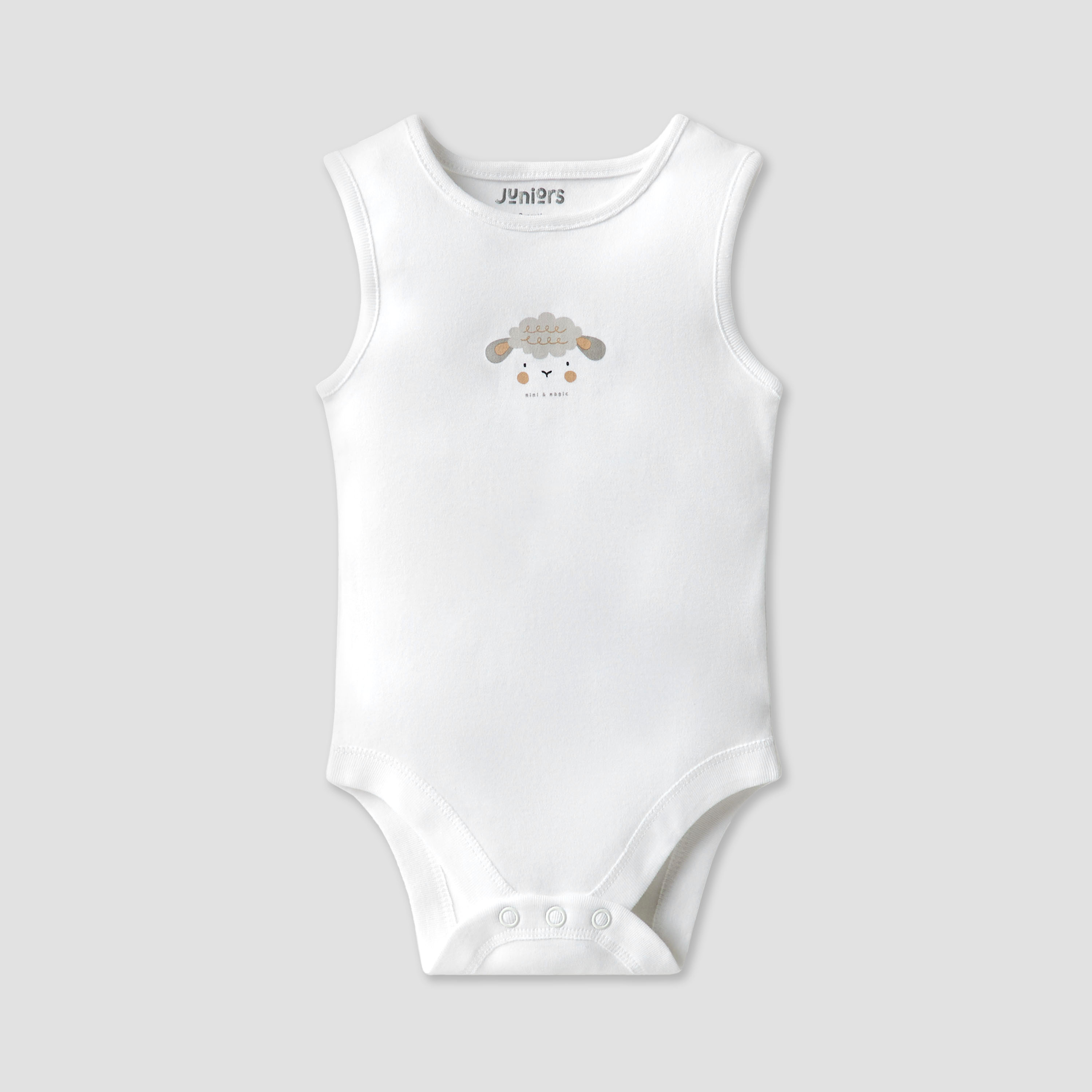 Juniors Printed Sleeveless Bodysuit with Button Closure - Set of 7-baby-boys-clothing-bodysuits-image-5