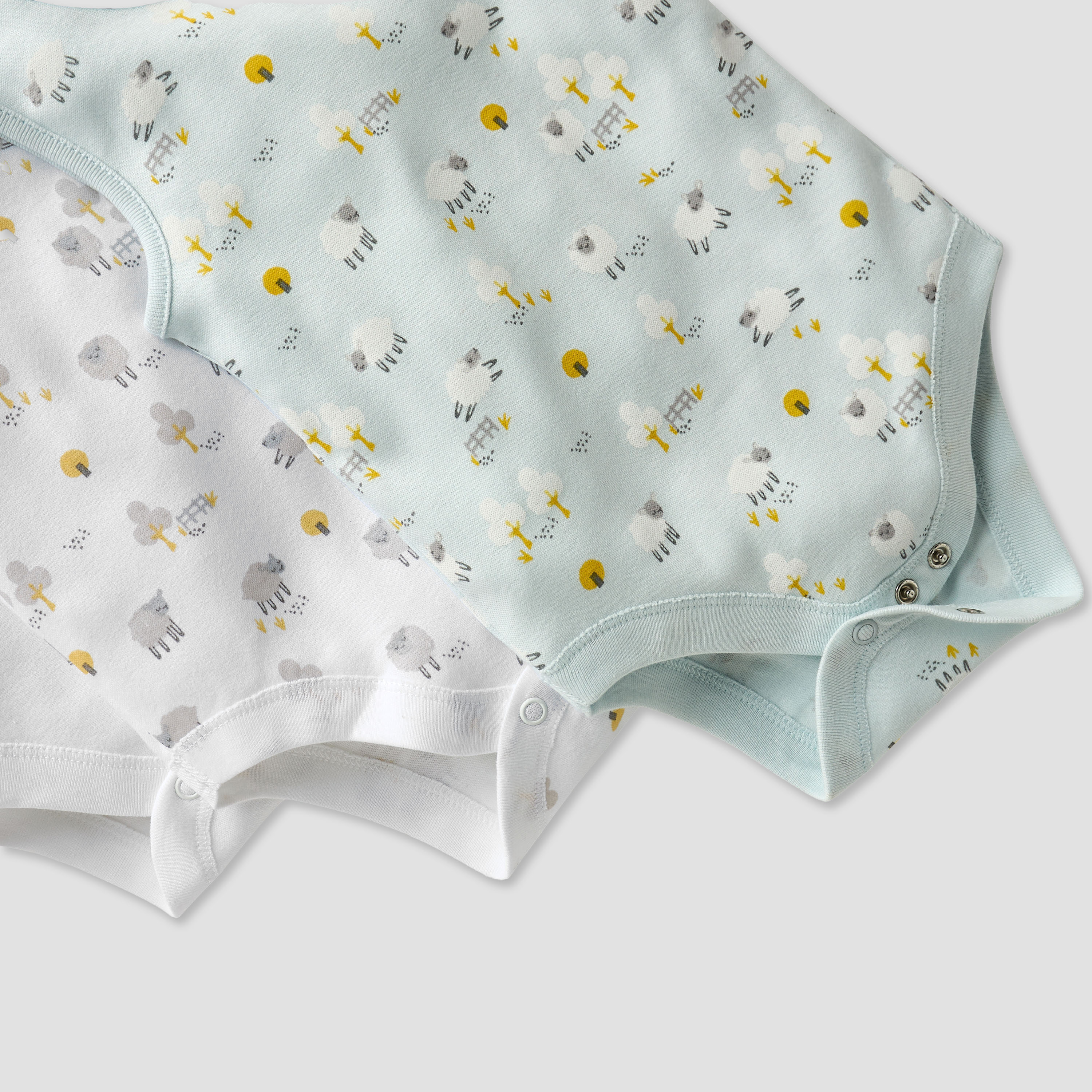 Juniors Printed Sleeveless Bodysuit with Button Closure - Set of 7-baby-boys-clothing-bodysuits-image-9