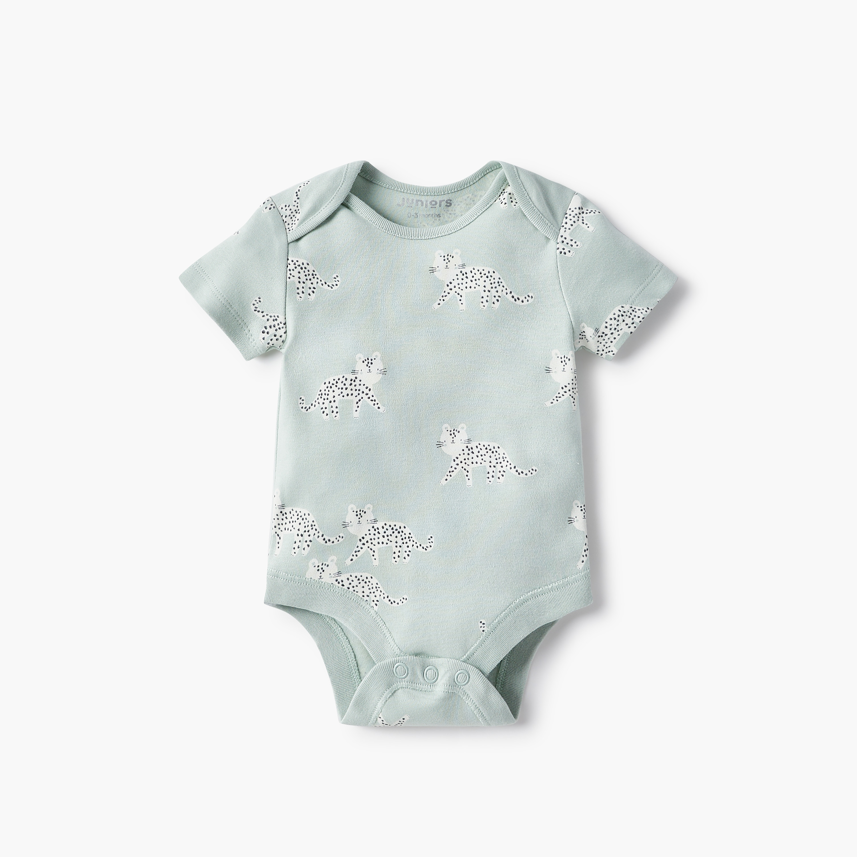 Juniors Animal Print Envelope Neck Bodysuit with Button Closure - Set of 3-baby-boys-clothing-bodysuits-image-3