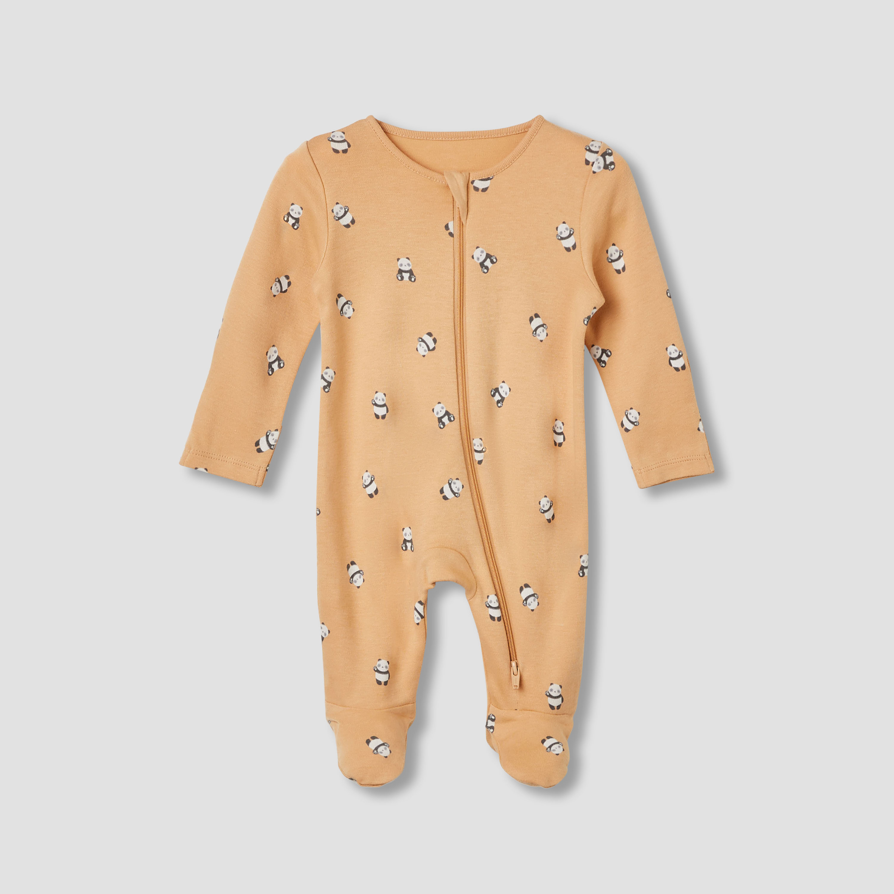 Juniors Cotton Round Neck Long Sleeves Sleepsuit with Safari Print, Set of 3-baby-boys-clothing-nightwear-sleepsuits-image-2