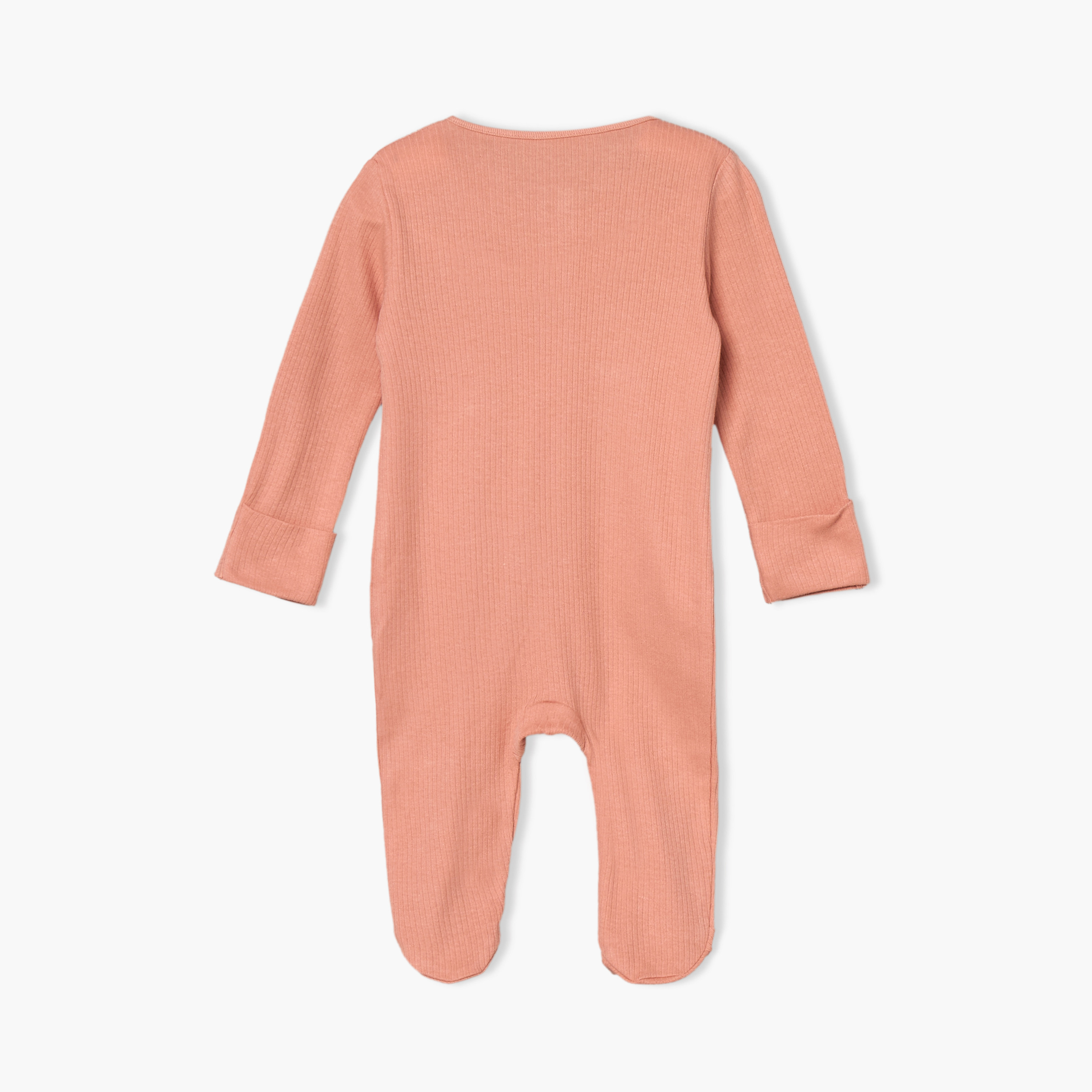 Pack of 3 Juniors Cotton Round Neck Long Sleeves Sleepsuit with Floral Print-baby-girls-clothing-nightwear-sleepsuits-image-5