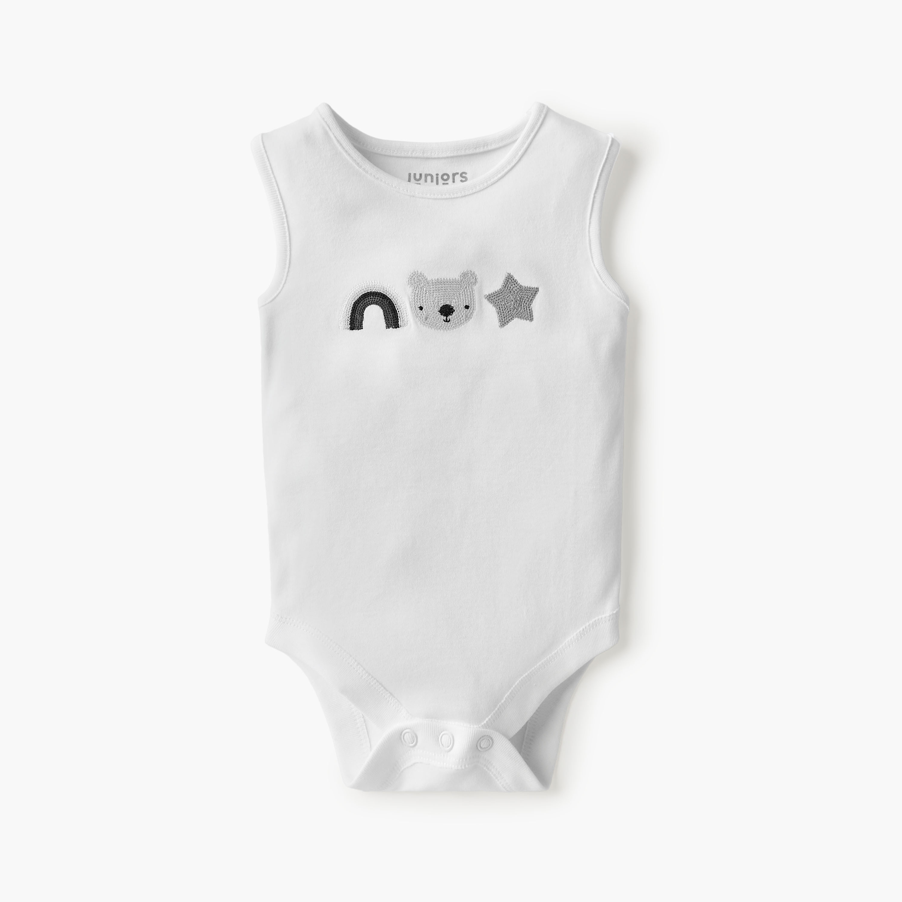 Juniors Printed Sleeveless Bodysuit with Button Closure - Set of 8-baby-boys-clothing-bodysuits-image-2