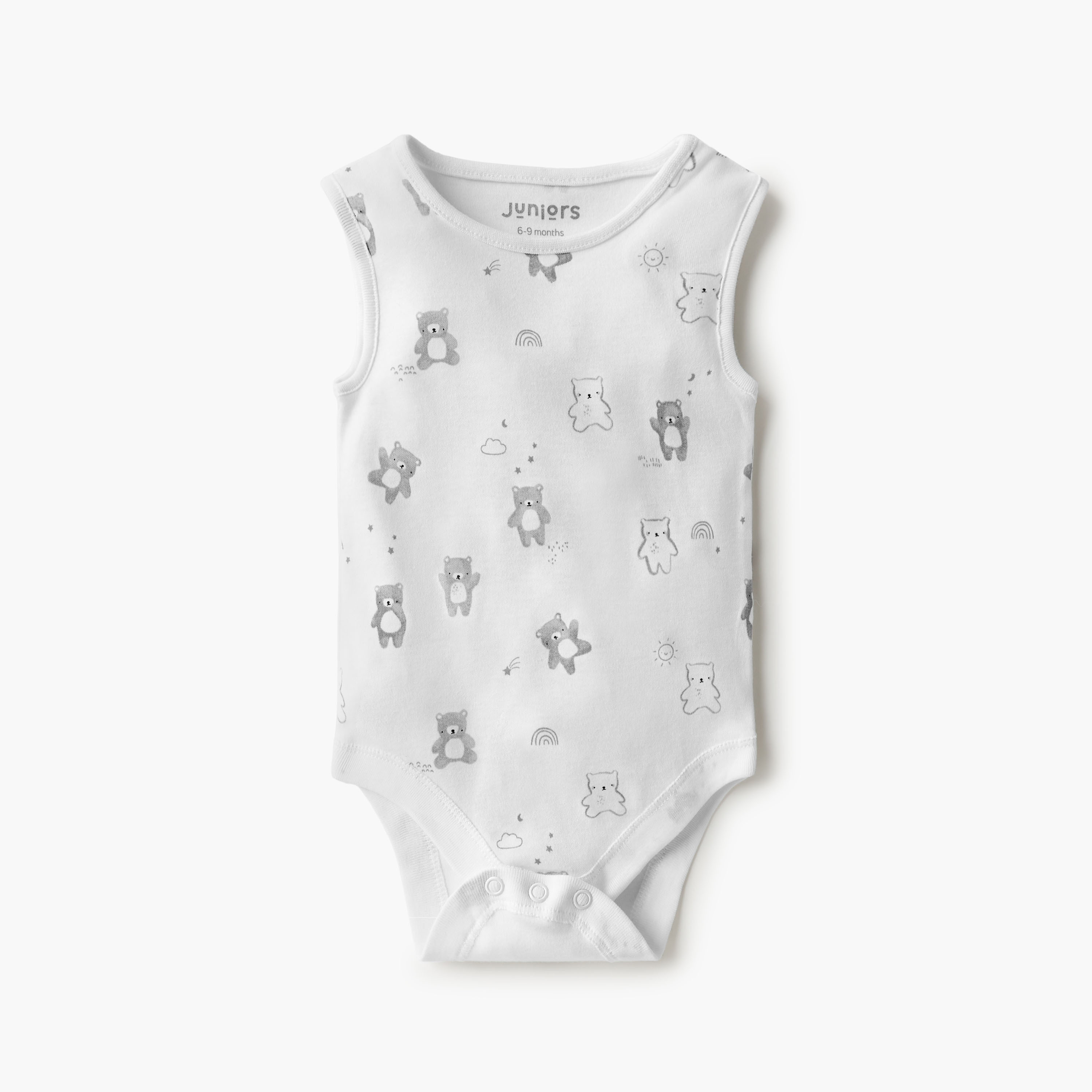 Juniors Printed Sleeveless Bodysuit with Button Closure - Set of 8-baby-boys-clothing-bodysuits-image-3