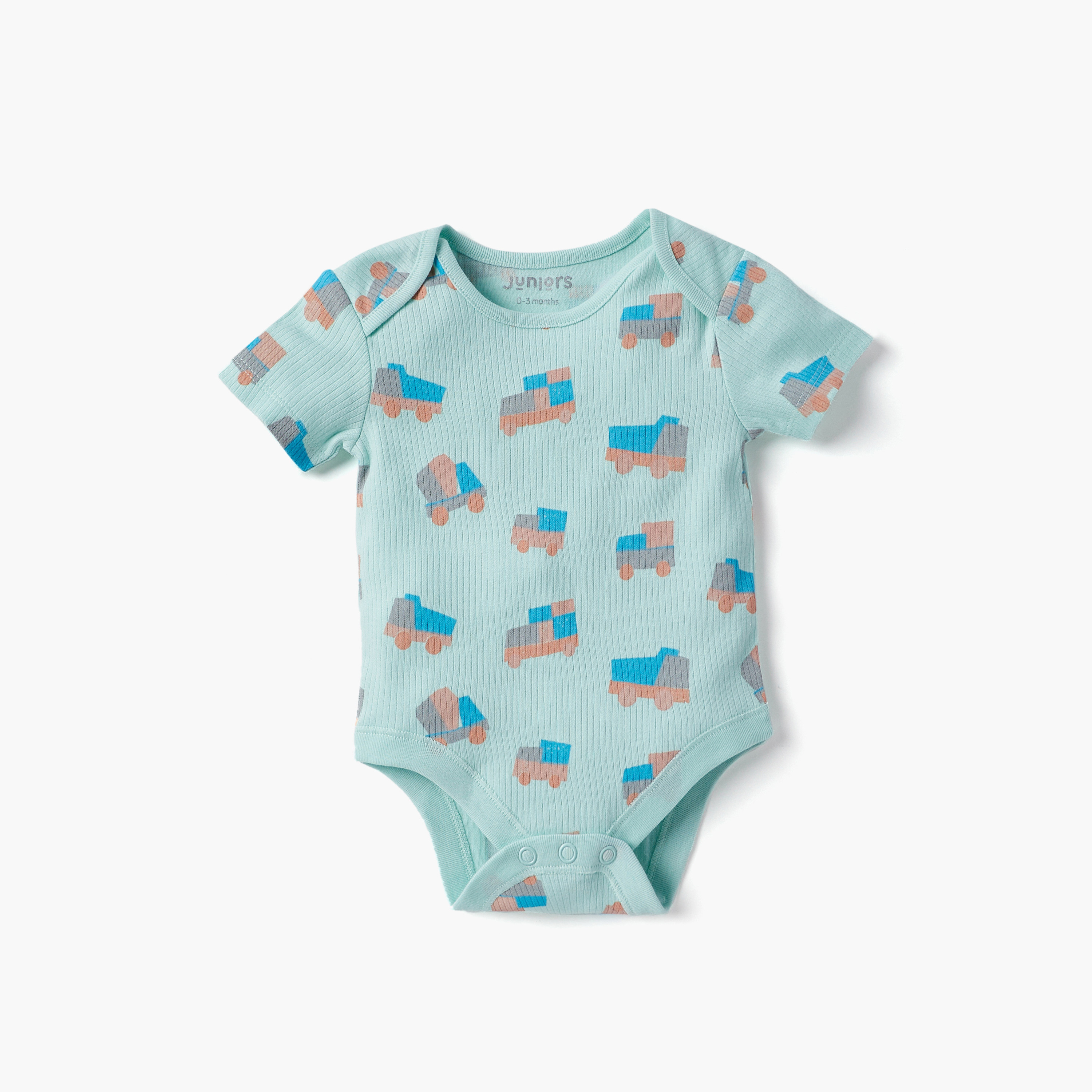 Juniors Printed Bodysuit with Short Sleeves and Button Closure - Set of 3-baby-boys-clothing-multipacks-image-3