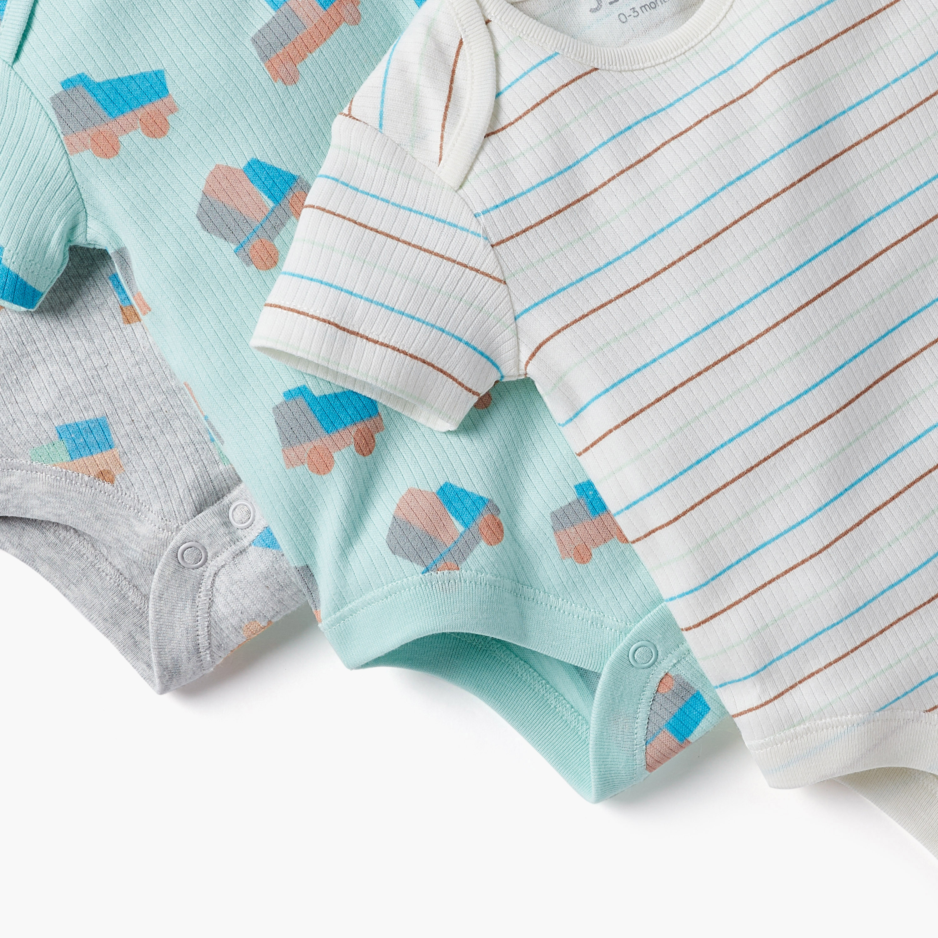 Juniors Printed Bodysuit with Short Sleeves and Button Closure - Set of 3-baby-boys-clothing-multipacks-image-6