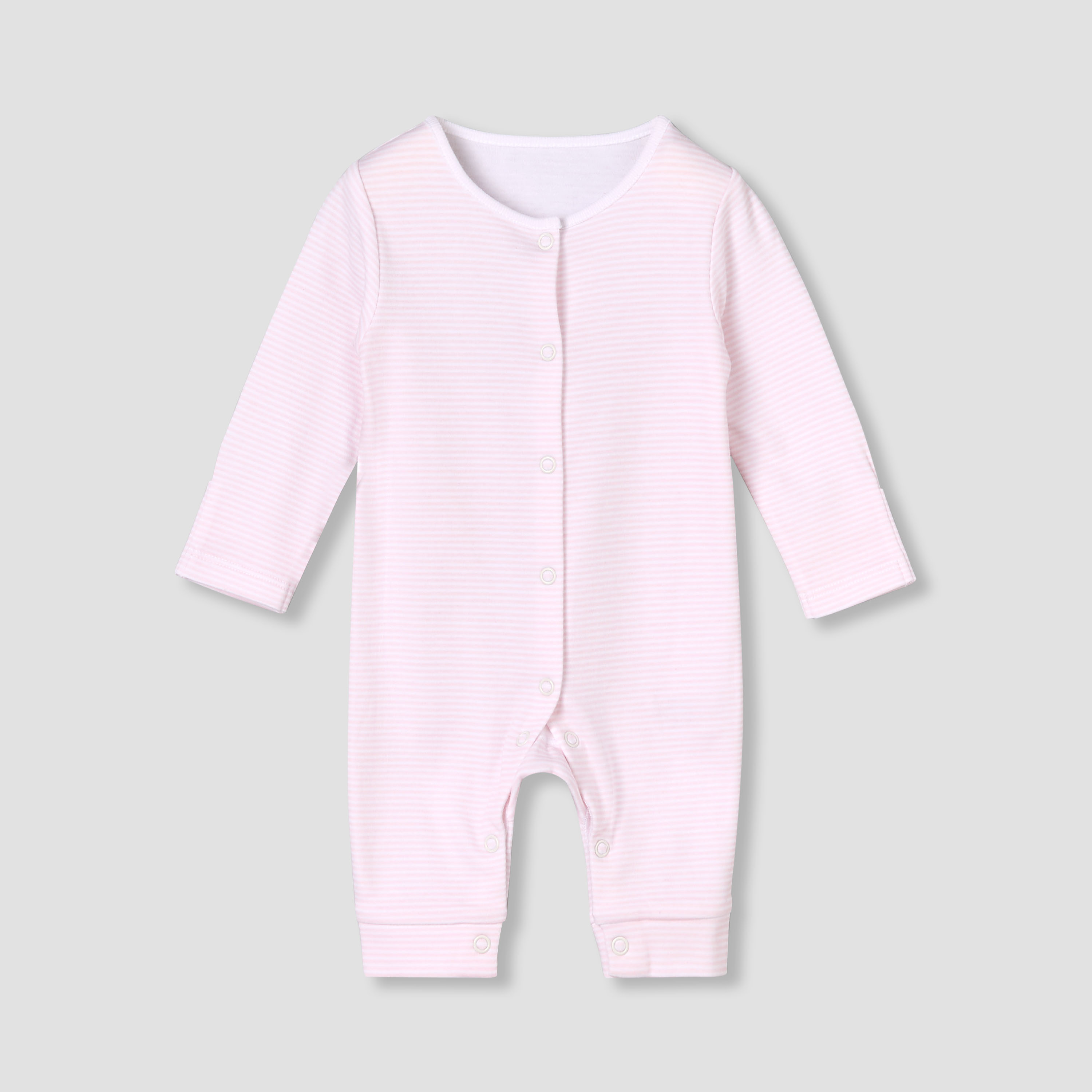 Pack of 3 Juniors Round Neck Long Sleeves Sleepsuit with Button Closure-baby-girls-clothing-nightwear-sleepsuits-image-3