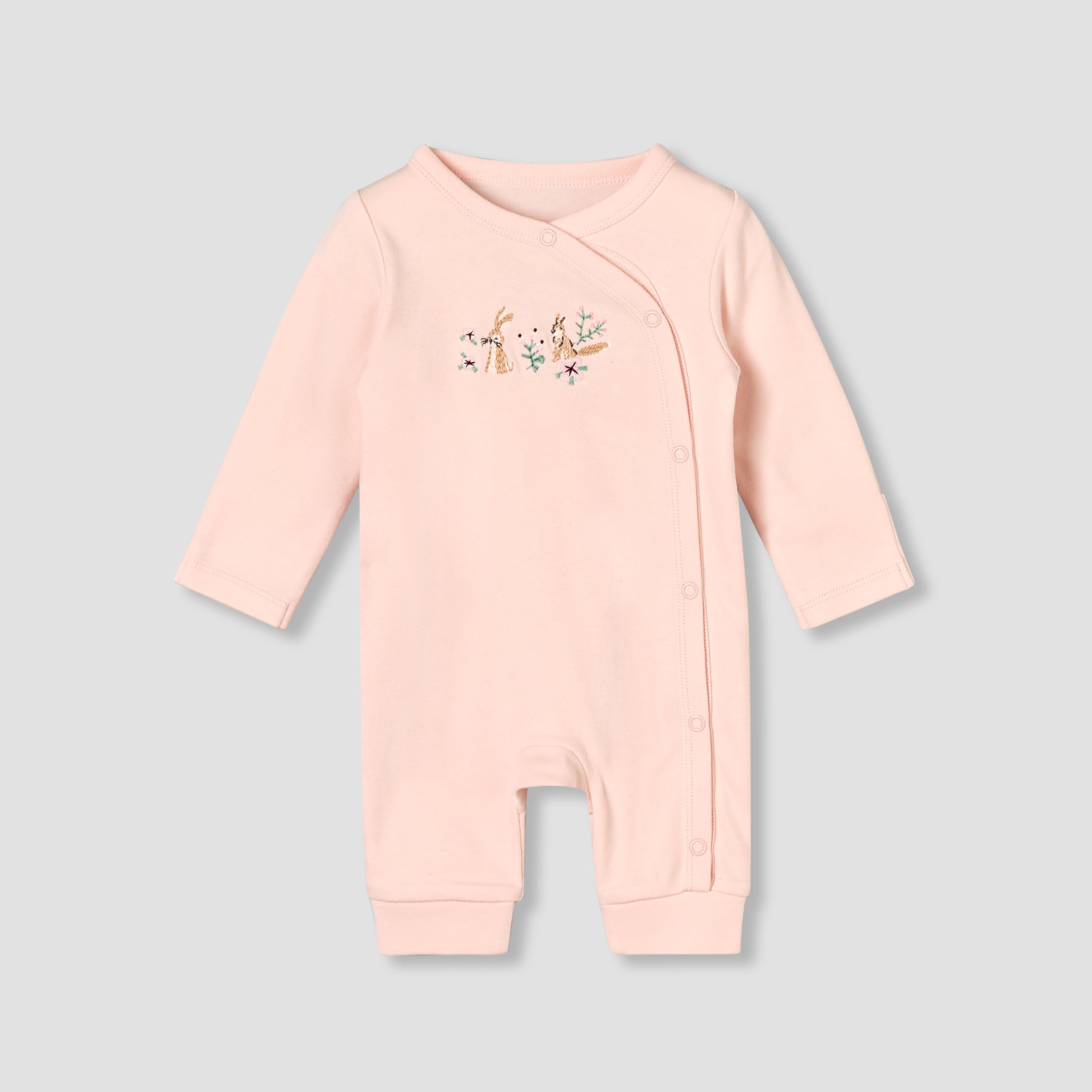 Pack of 3 Juniors Round Neck Long Sleeves Sleepsuit with Button Closure-baby-girls-clothing-nightwear-sleepsuits-image-4