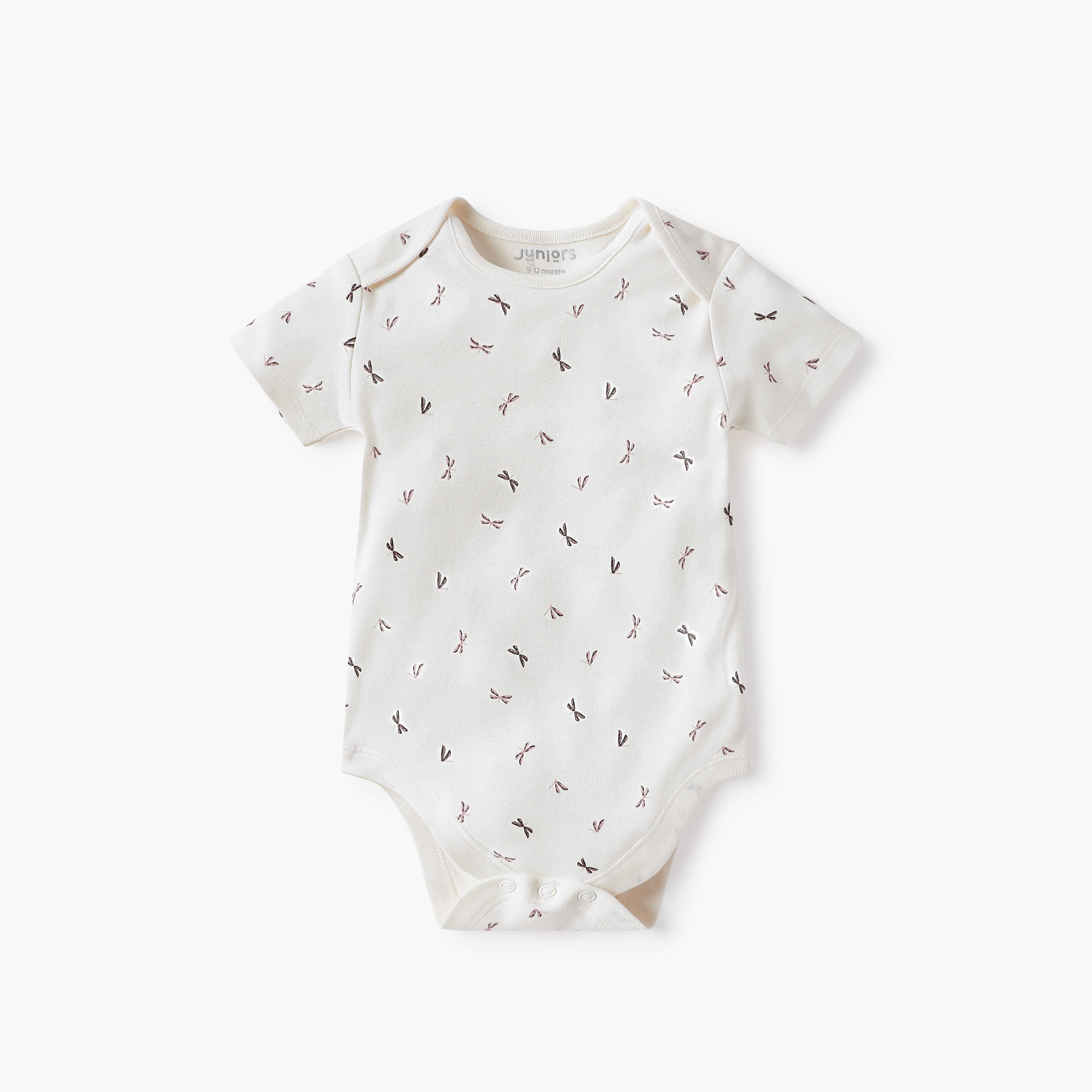 Juniors Animal Print Envelope Neck Bodysuit with Button Closure - Set of 3-baby-girls-clothing-multipacks-image-3