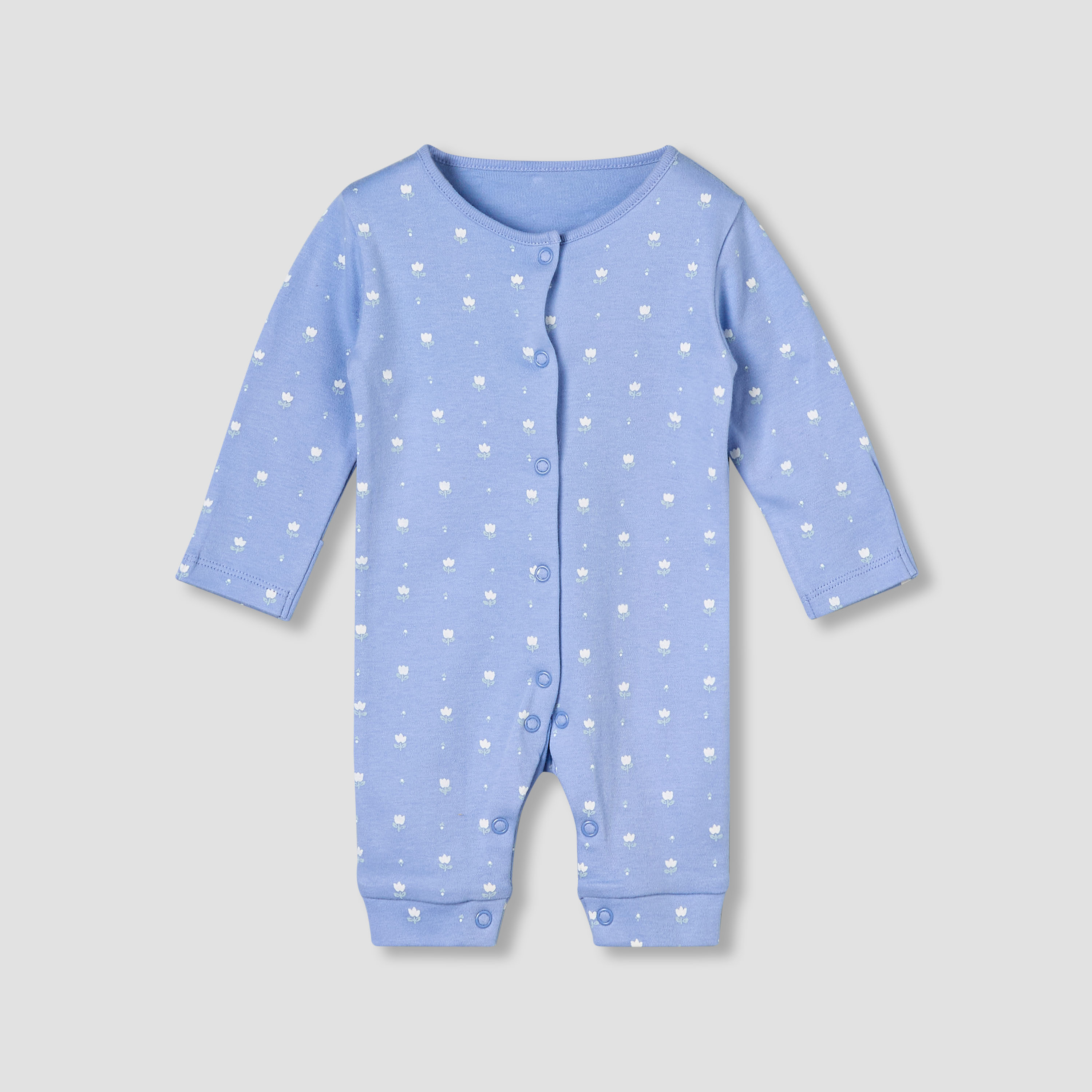 Pack of 3 Juniors Round Neck Long Sleeves Sleepsuit with Print-baby-girls-clothing-nightwear-sleepsuits-image-3