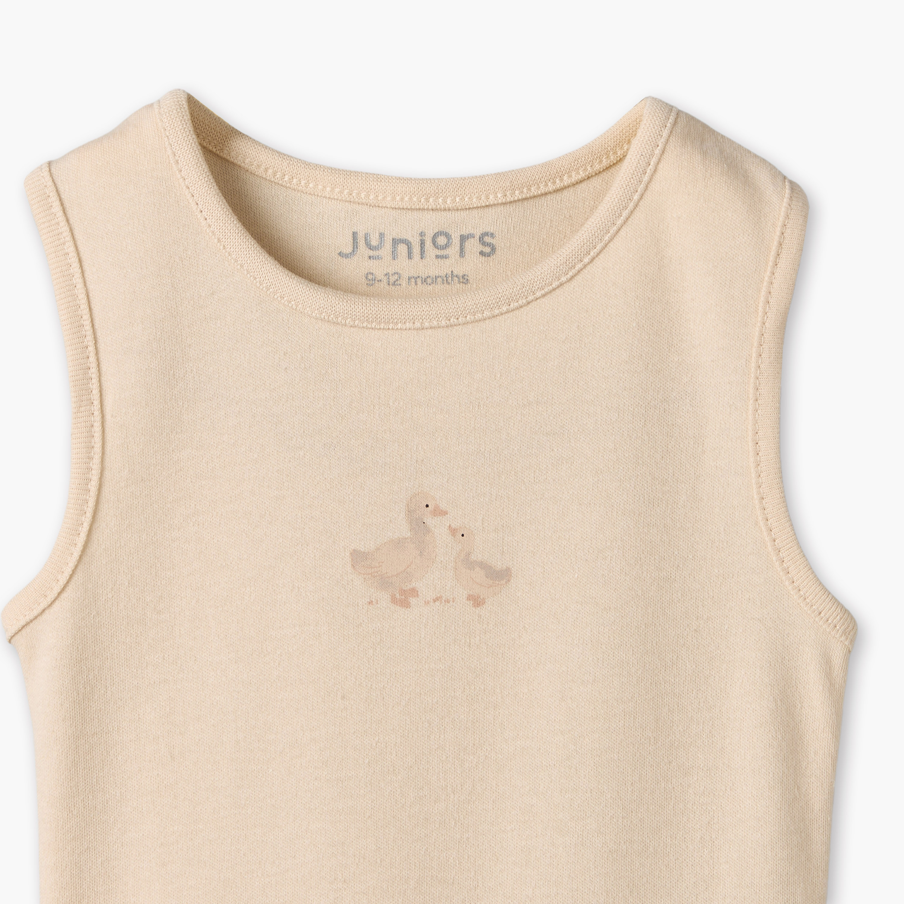 Pack of 7 Juniors Crew Neck Sleeveless Bodysuit with Duck Print-baby-boys-clothing-bodysuits-image-11