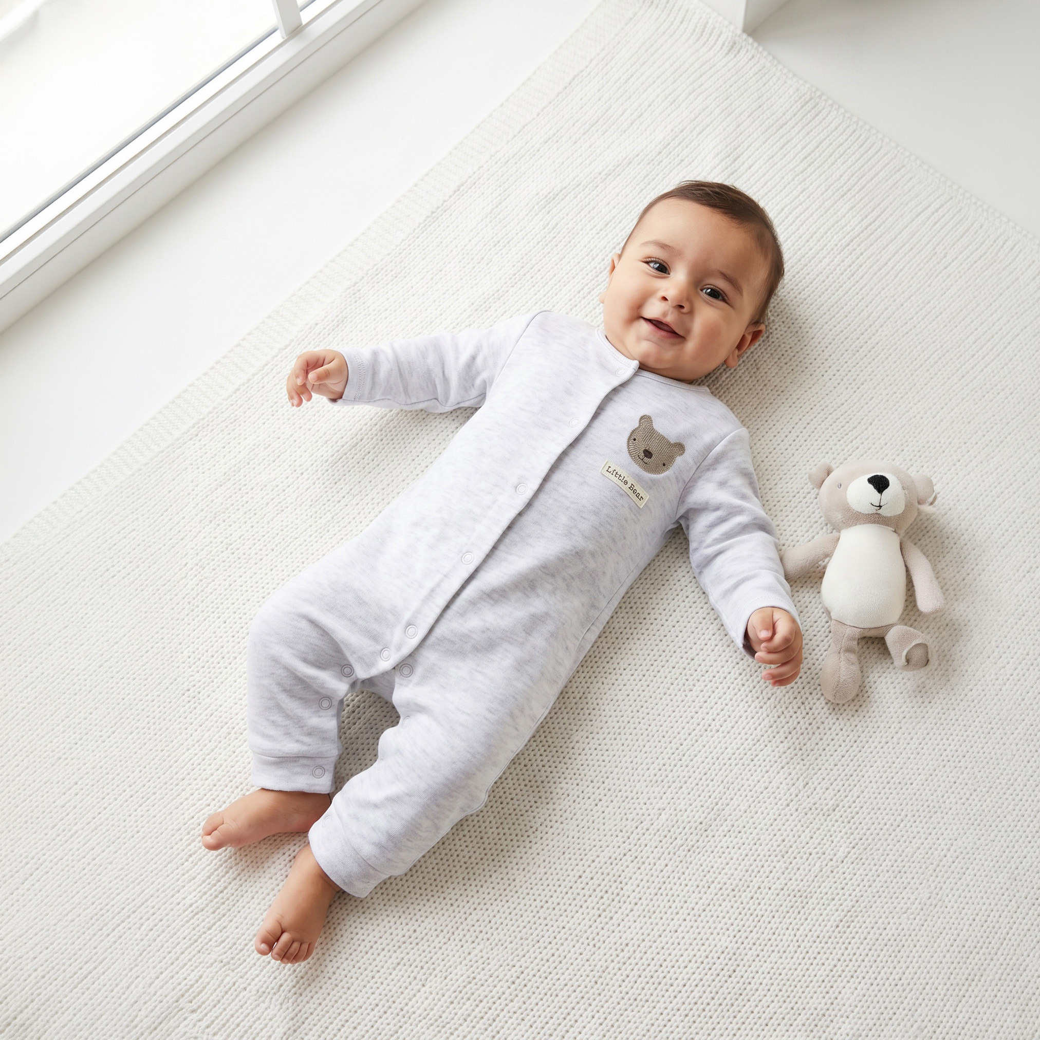 Pack of 3 Juniors Round Neck Long Sleeves Sleepsuit with Print-baby-boys-clothing-nightwear-sleepsuits-image-2