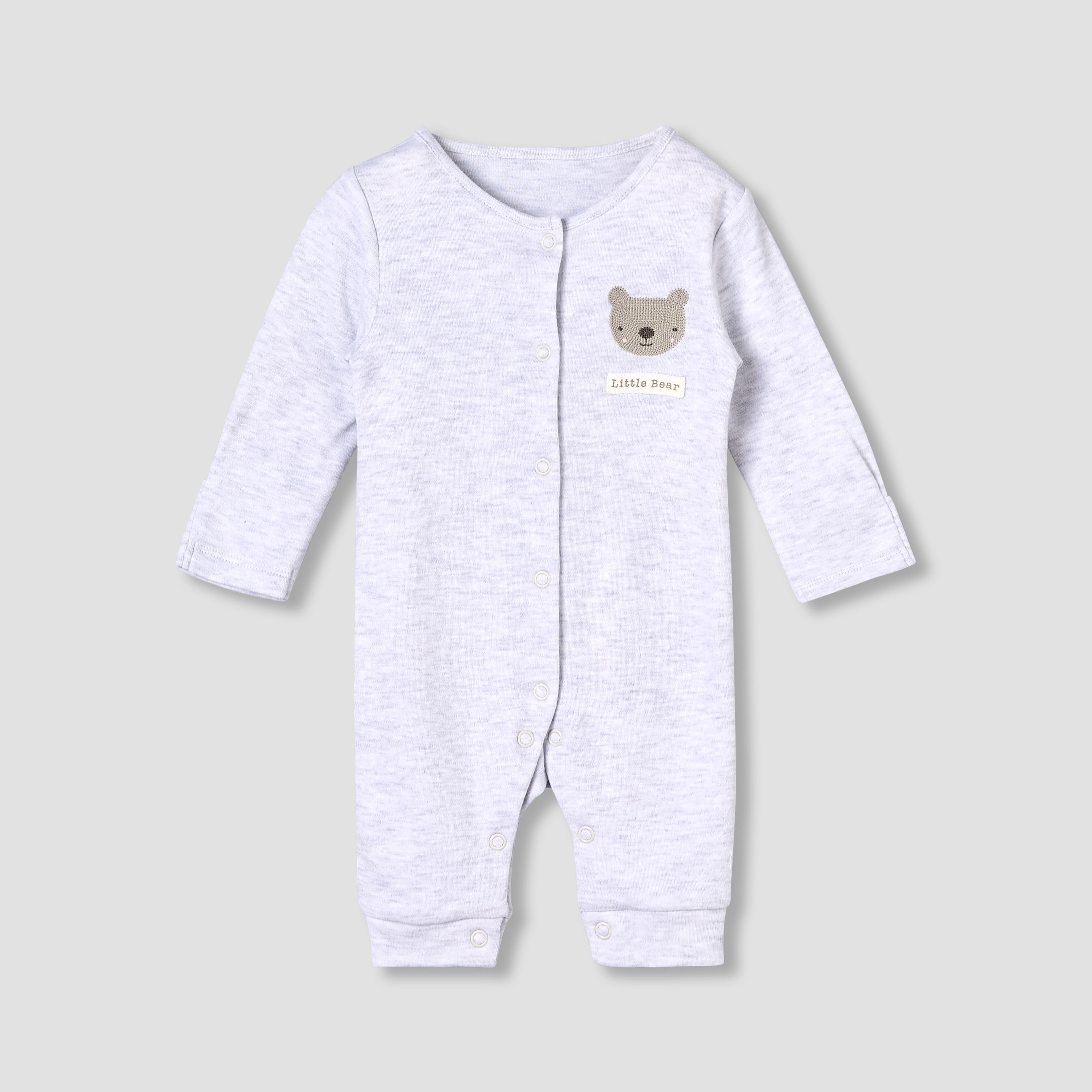Pack of 3 Juniors Round Neck Long Sleeves Sleepsuit with Print-baby-boys-clothing-nightwear-sleepsuits-image-5