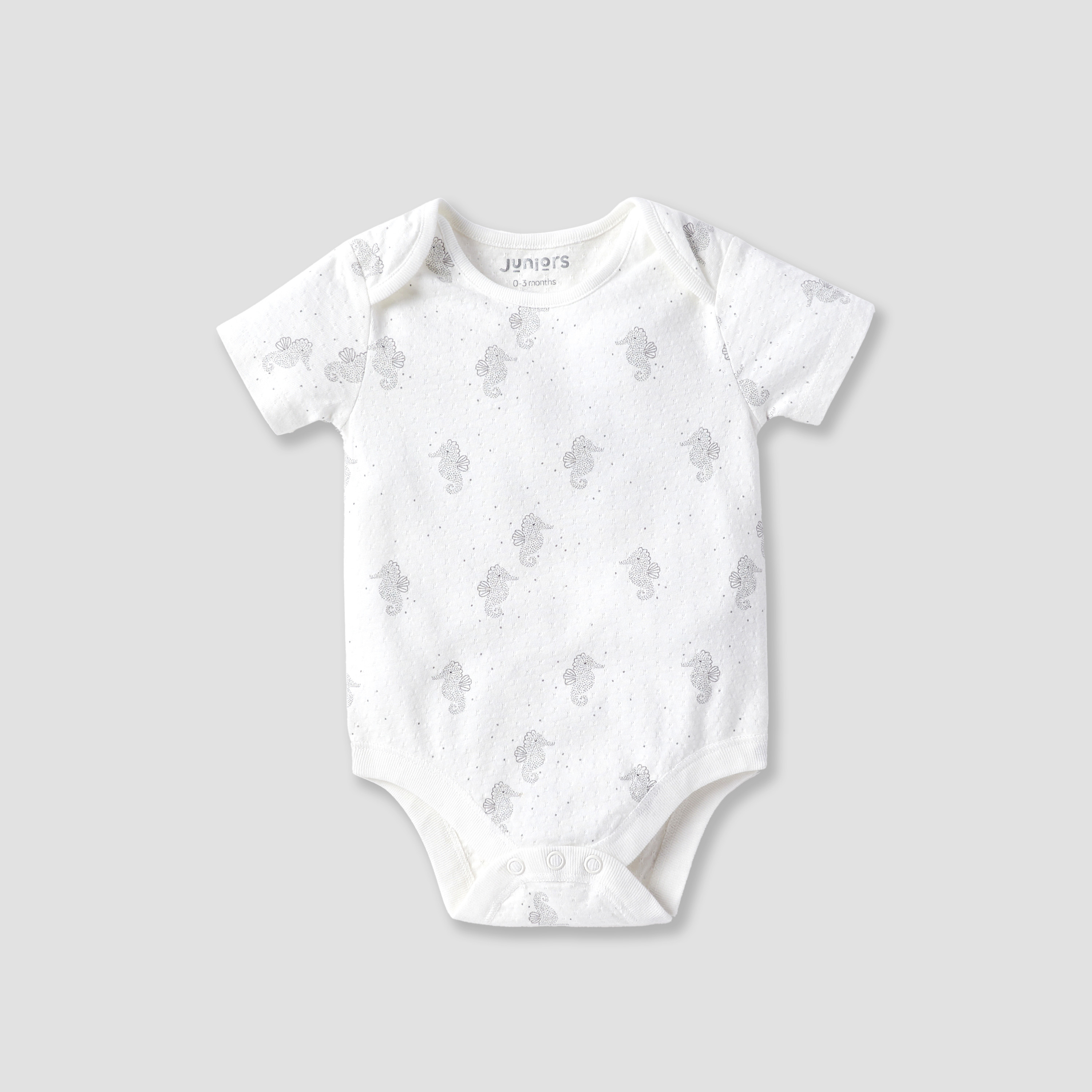 Juniors Printed Bodysuit with Short Sleeves and Button Closure - Set of 3-baby-girls-clothing-bodysuits-image-2