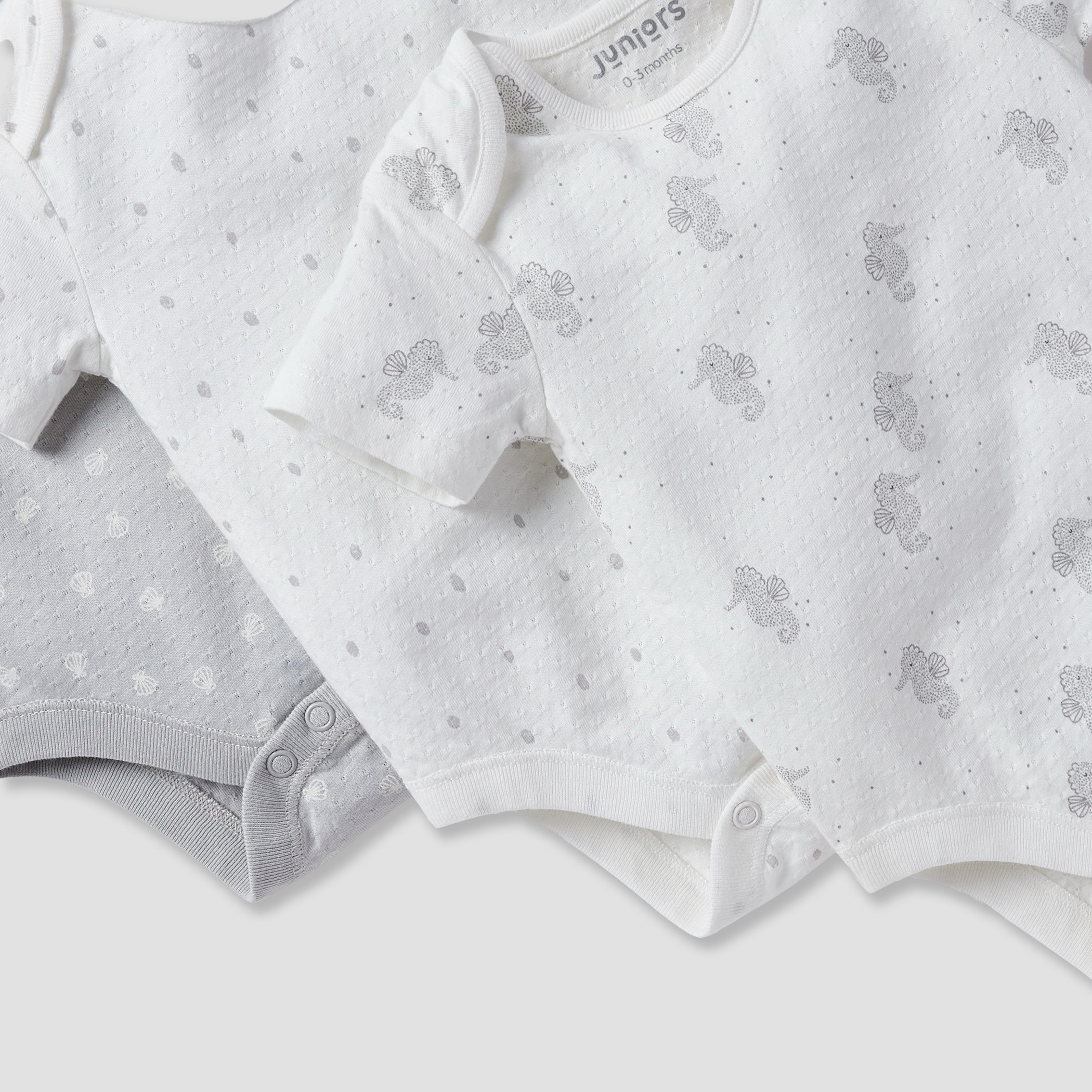 Juniors Printed Bodysuit with Short Sleeves and Button Closure - Set of 3-baby-girls-clothing-bodysuits-image-6