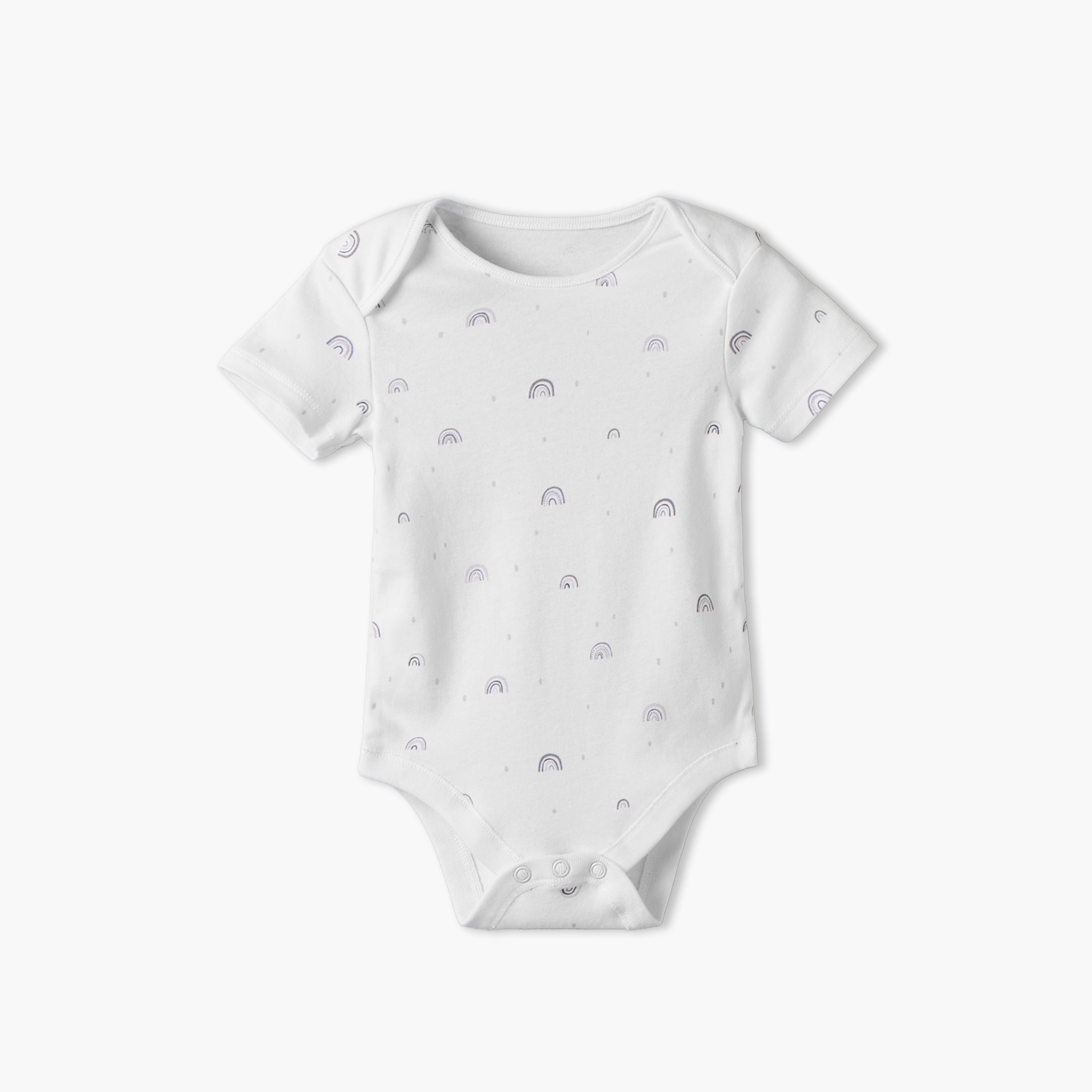 Pack of 3 Juniors Round Neck Short Sleeves Bodysuit with Snap Button Closure-baby-boys-clothing-bodysuits-image-4