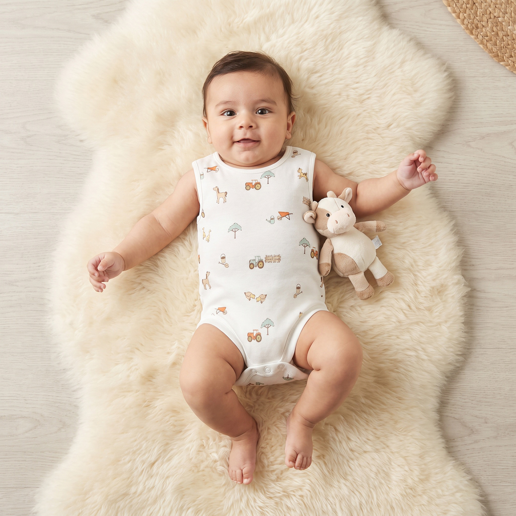 طقم بودي سوت دون أكمام برقبة ضيقة وطبعات 7 قطع من جونيورز-baby-boys-clothing-bodysuits-image-2