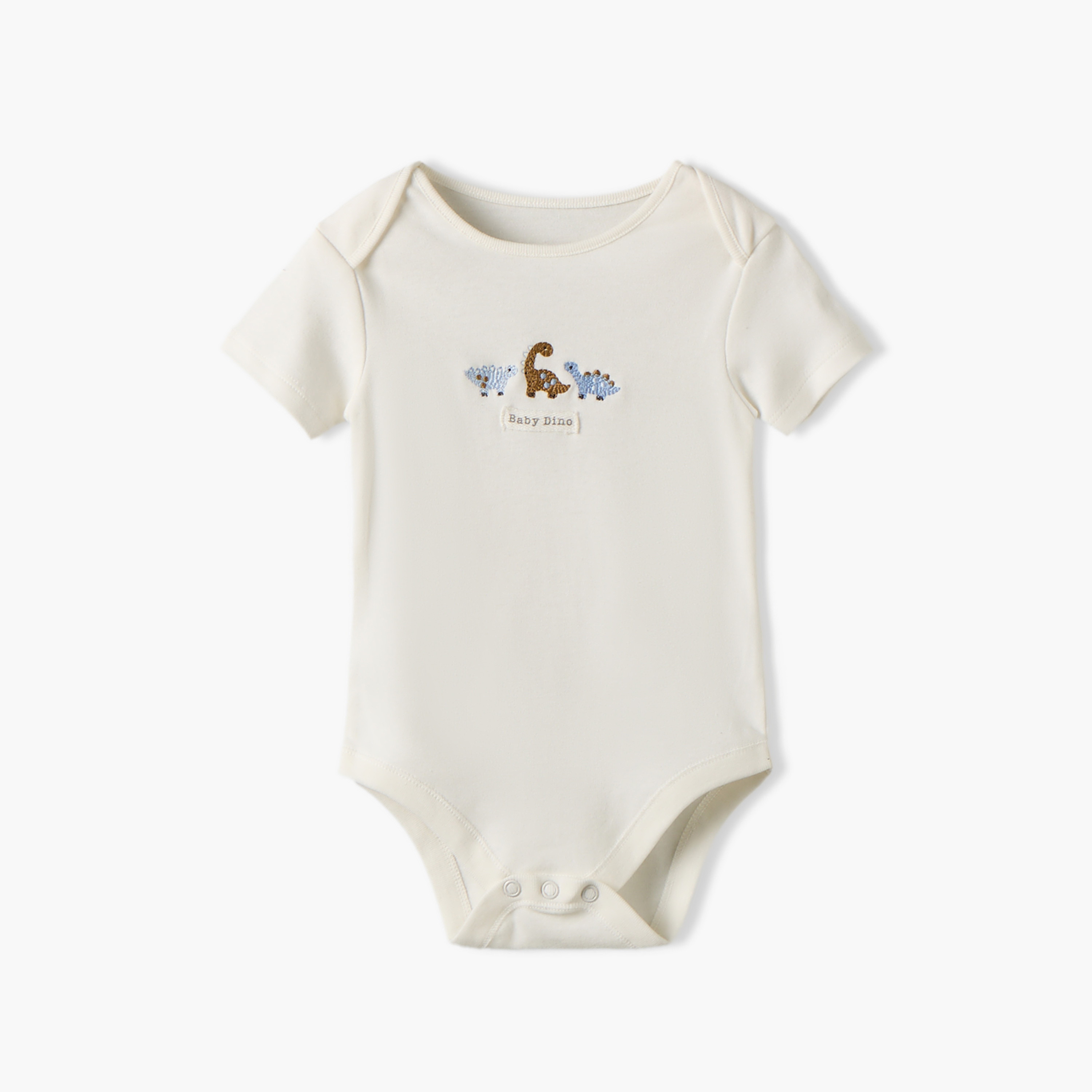 بودي سوت بطبعات ديناصور وياقة مستديرة وأكمام قصيرة من جونيورز - عبوة 3 قطع-baby-boys-clothing-bodysuits-image-4