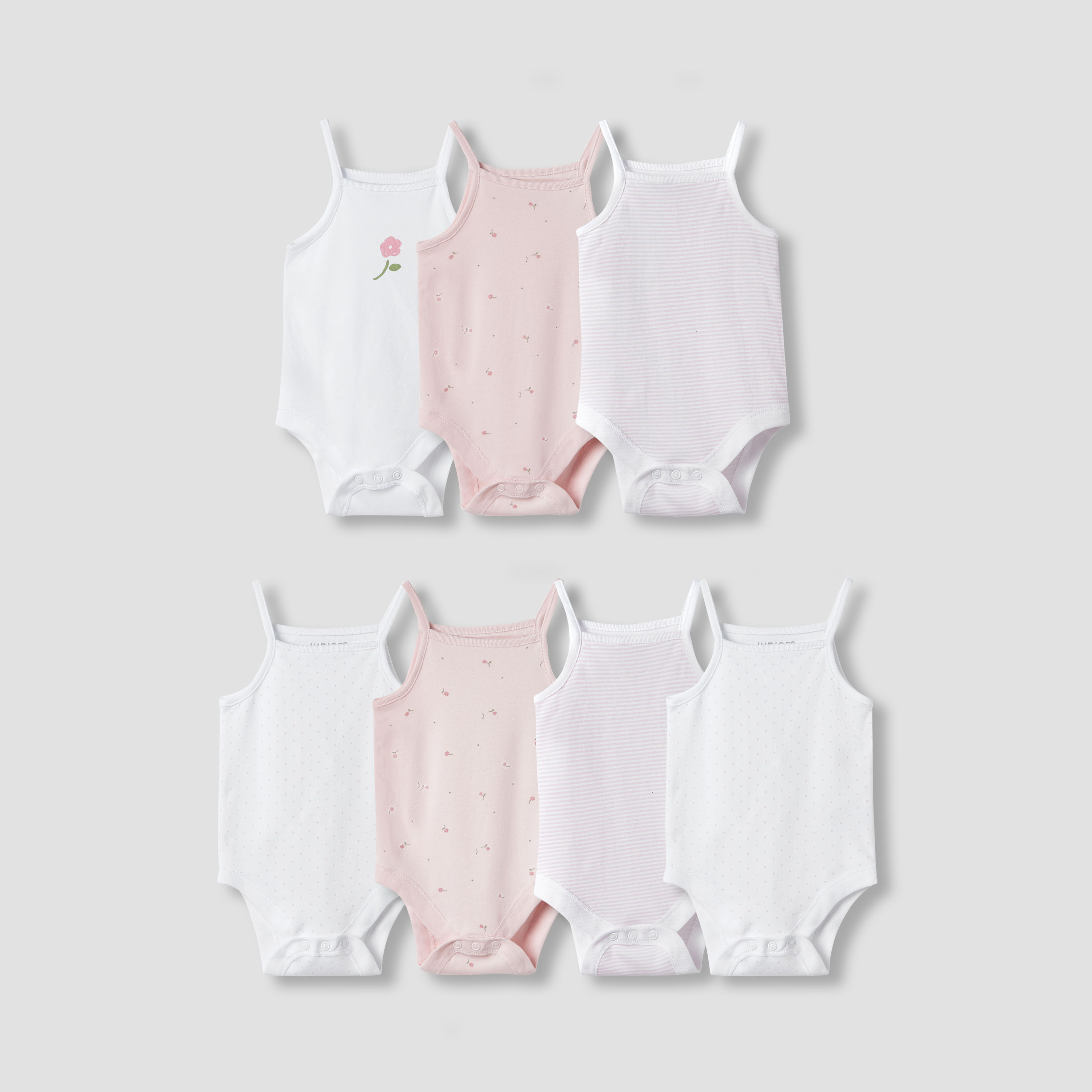 Juniors Assorted Sleeveless Bodysuits - Set of 7-baby-girls-clothing-multipacks-image-1
