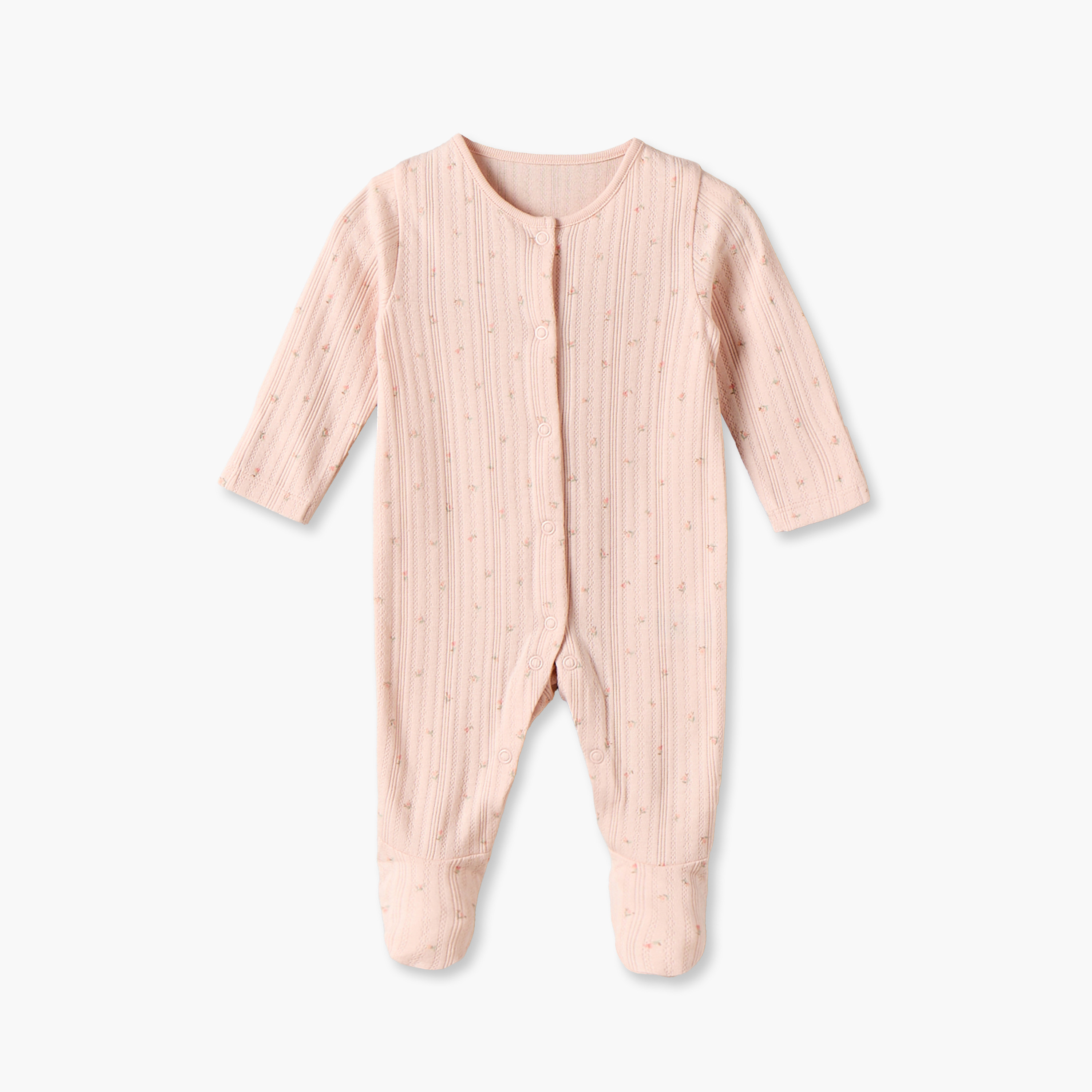 Pack of 3 Juniors Cotton Crew Neck Long Sleeves Sleepsuit with Floral Print-baby-girls-clothing-nightwear-sleepsuits-image-5
