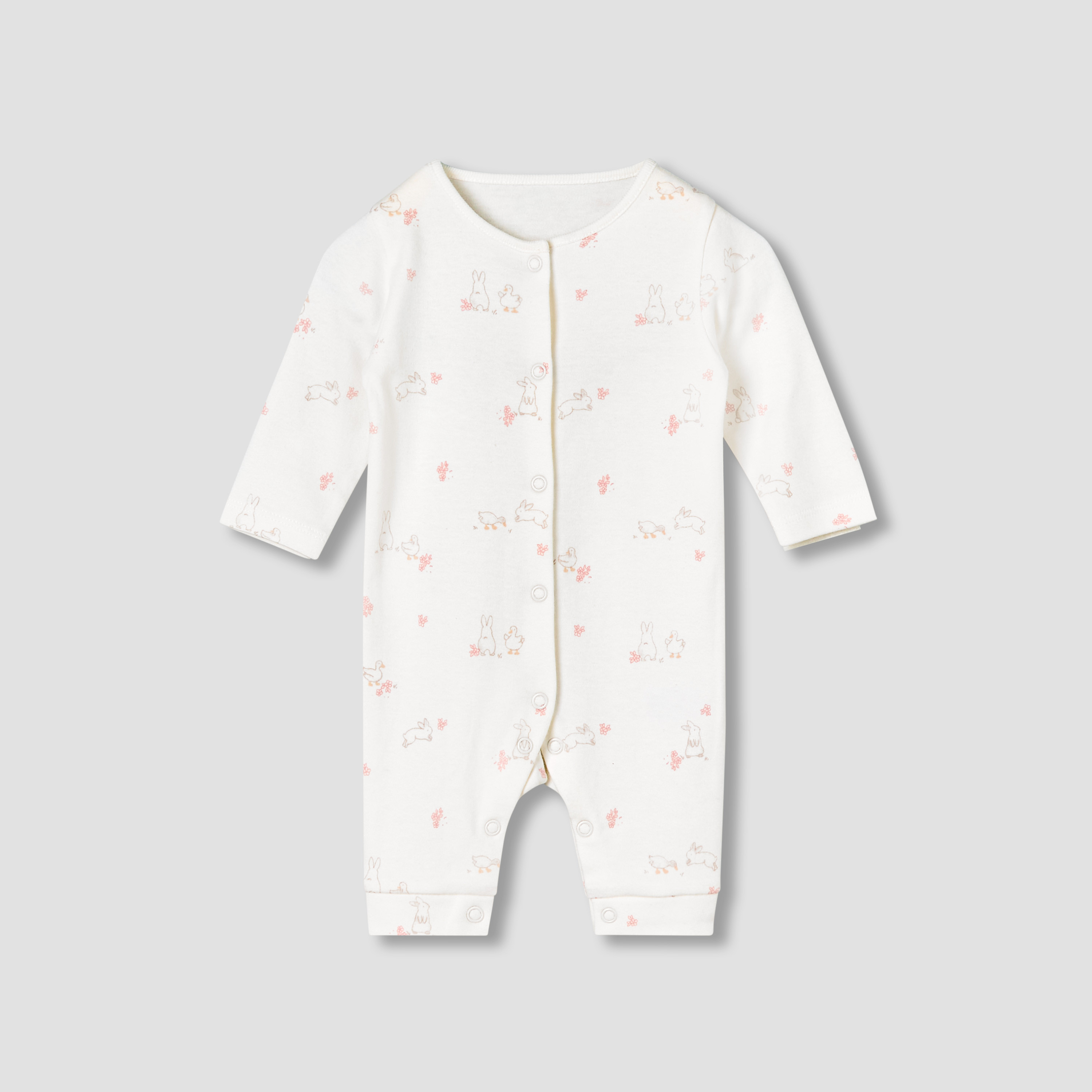 Pack of 5 Juniors Cotton Round Neck Long Sleeves Sleepsuit with Fun Prints-baby-girls-clothing-nightwear-sleepsuits-image-3