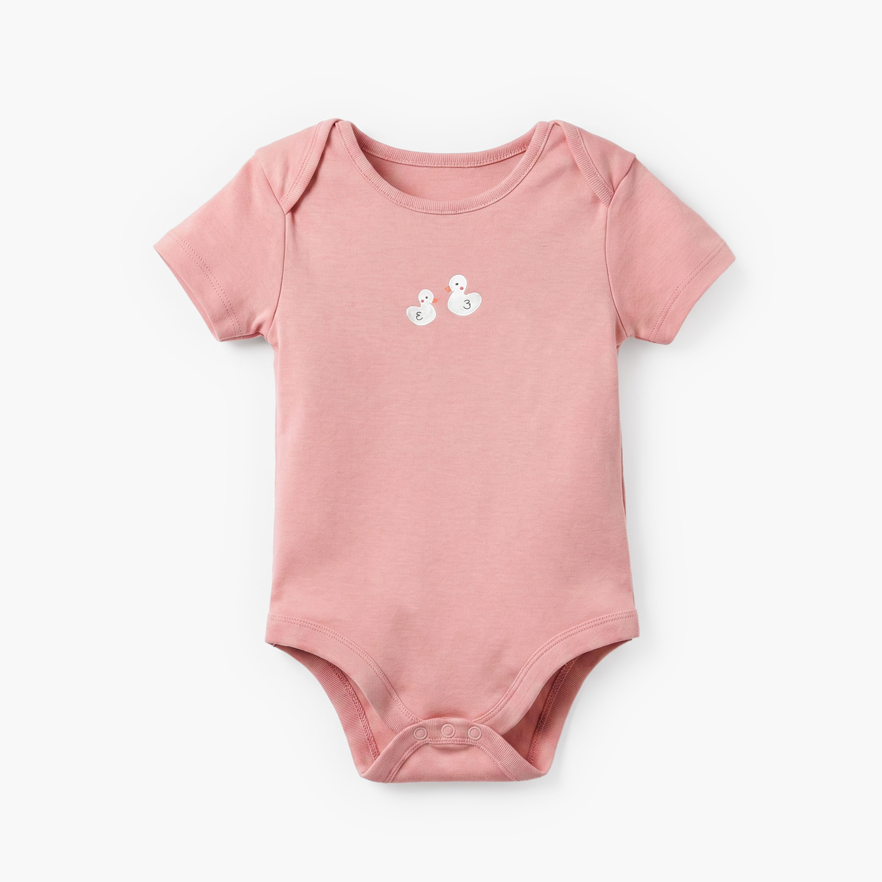 طقم بودي سوت قطن برقبة ضيقة وأكمام قصيرة وطبعات 5 قطع من جونيورز-baby-girls-clothing-bodysuits-image-2