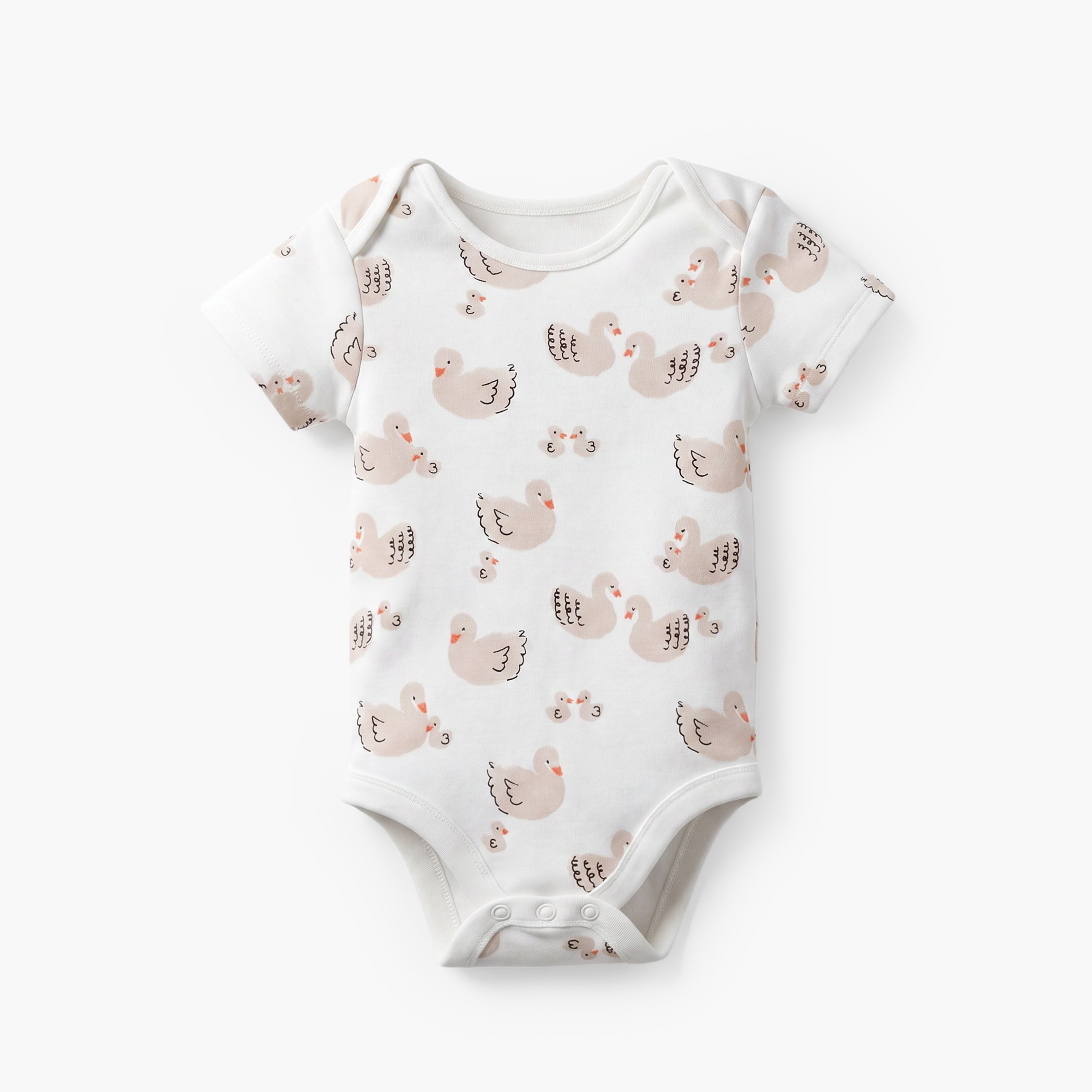 طقم بودي سوت قطن برقبة ضيقة وأكمام قصيرة وطبعات 5 قطع من جونيورز-baby-girls-clothing-bodysuits-image-6