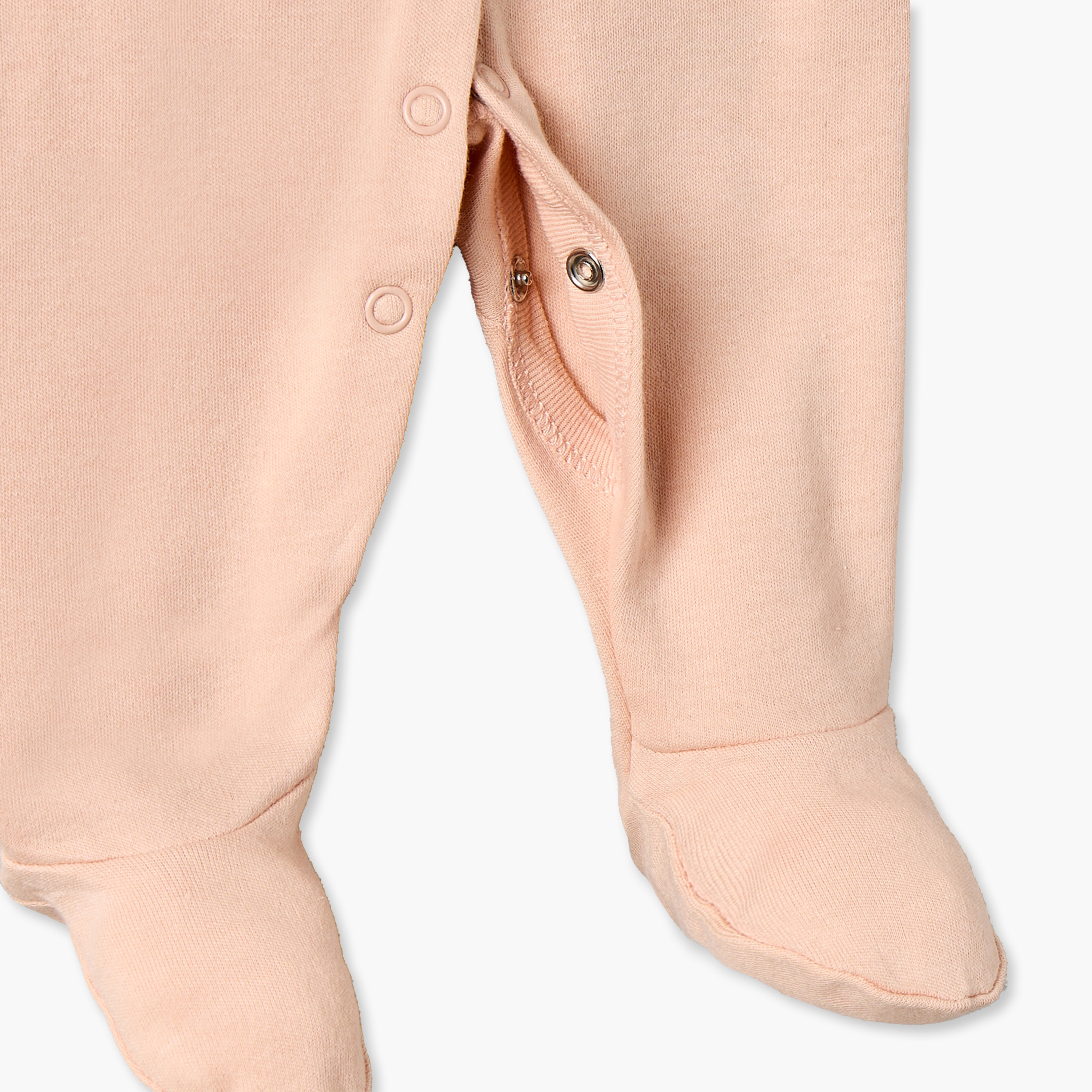 Pack of 3 Juniors Cotton Round Neck Long Sleeves Sleepsuit with Snap Button Closure-baby-girls-clothing-nightwear-sleepsuits-image-8