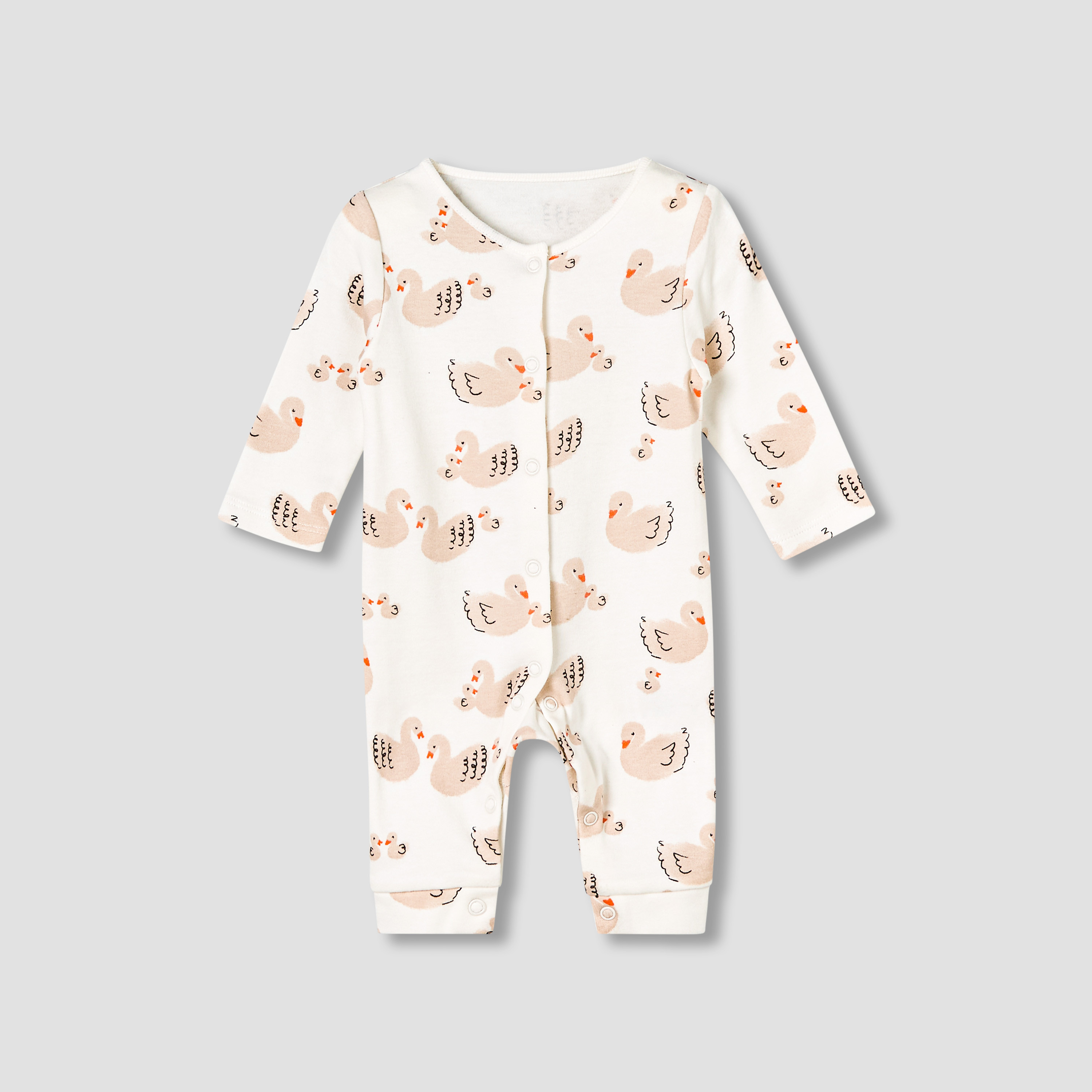 Pack of 5 Juniors Cotton Round Neck Long Sleeves Sleepsuit with Print-baby-girls-clothing-nightwear-sleepsuits-image-6