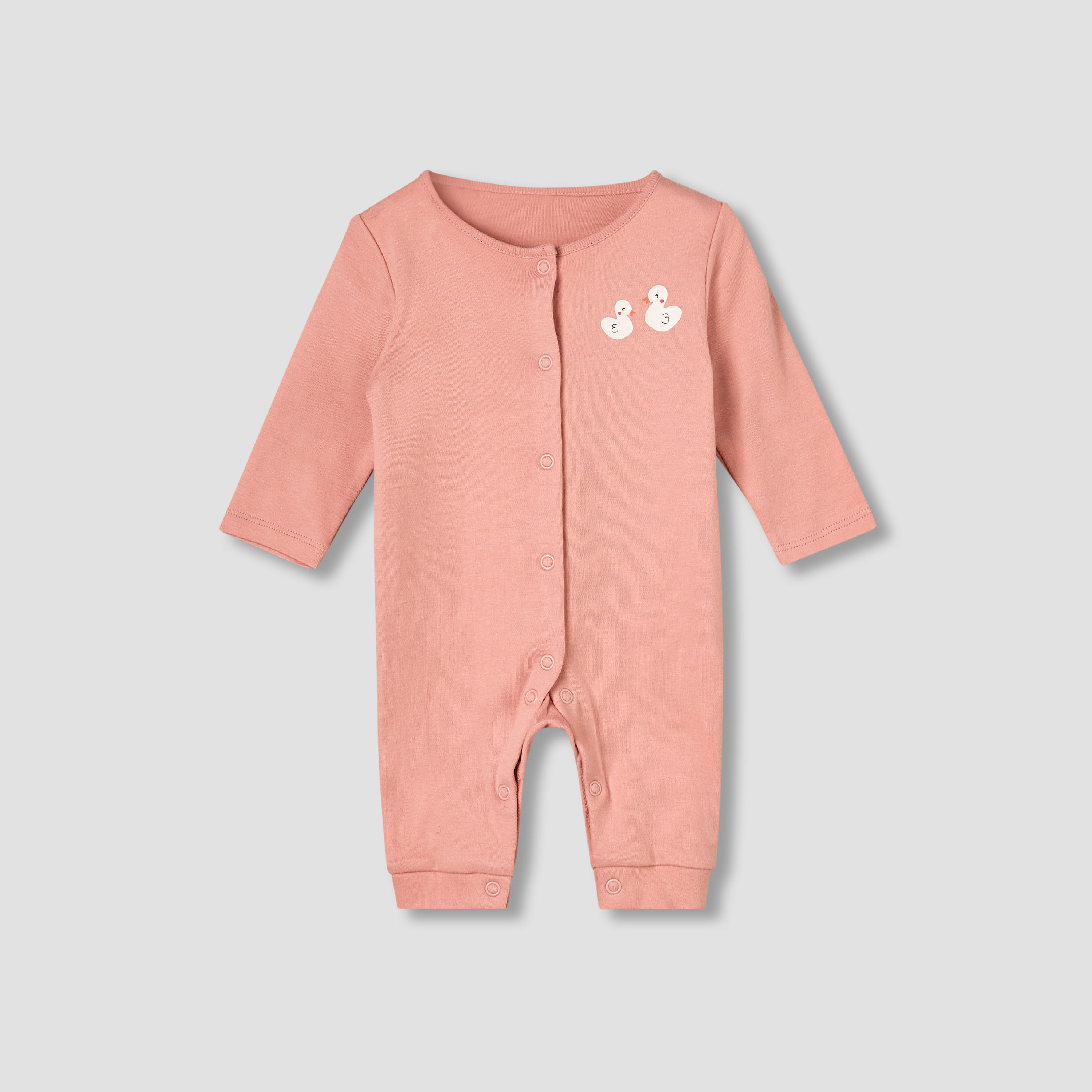 Pack of 5 Juniors Cotton Round Neck Long Sleeves Sleepsuit with Print-baby-girls-clothing-nightwear-sleepsuits-image-7