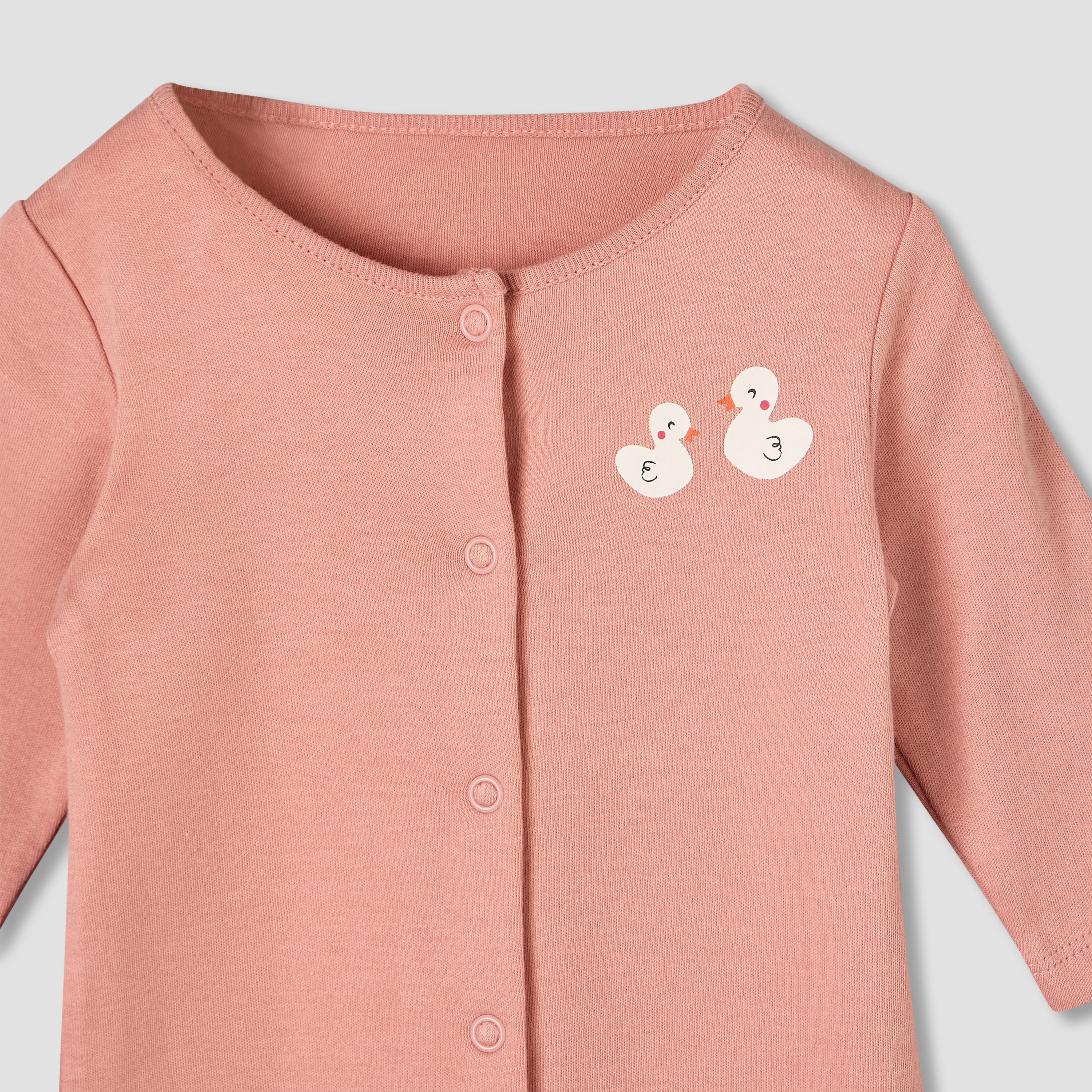 Pack of 5 Juniors Cotton Round Neck Long Sleeves Sleepsuit with Print-baby-girls-clothing-nightwear-sleepsuits-image-8