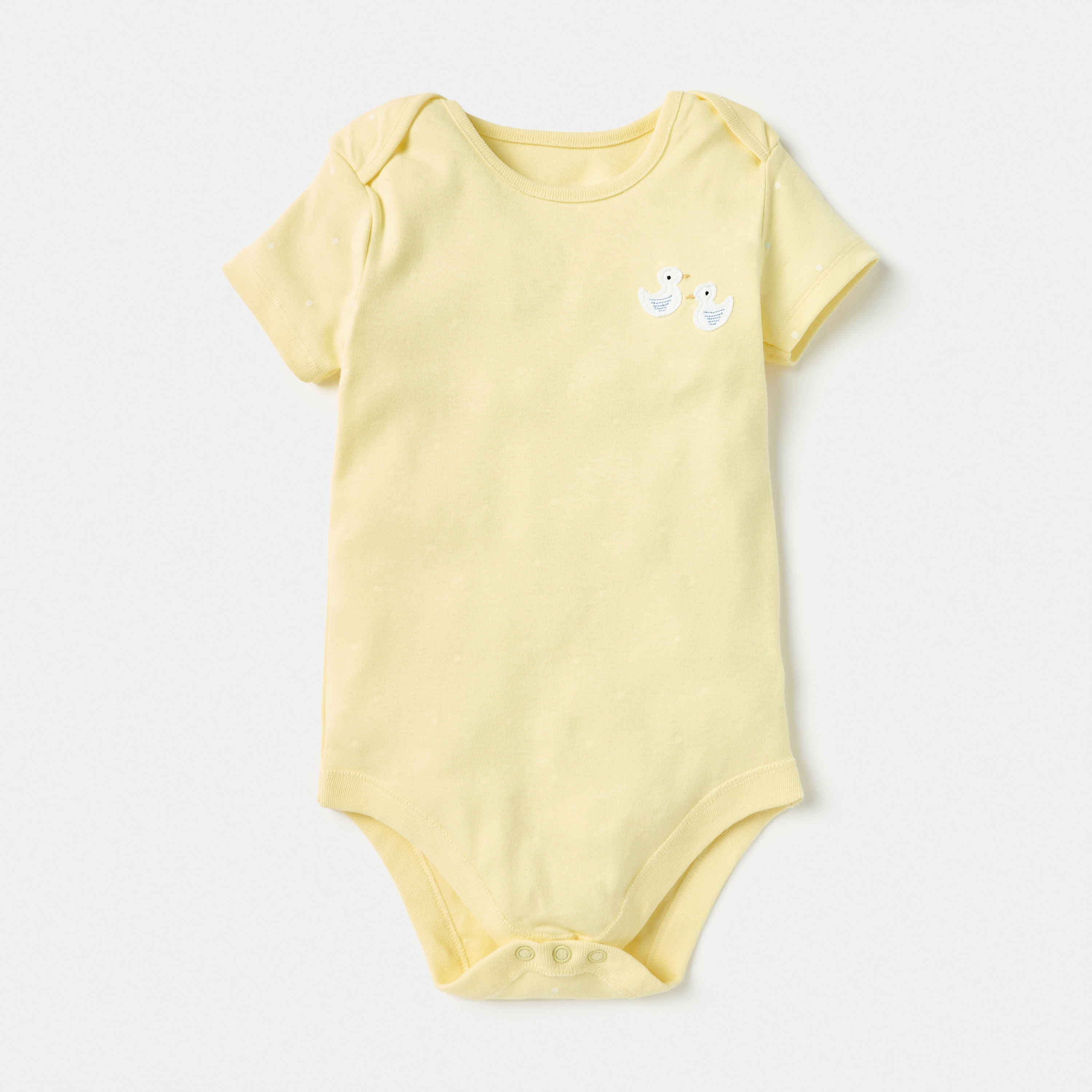 بودي سوت بأزرار إغلاق كبّاسة وطبعات بجعة من جونيورز- طقم من 3 قطع-baby-girls-clothing-bodysuits-image-2