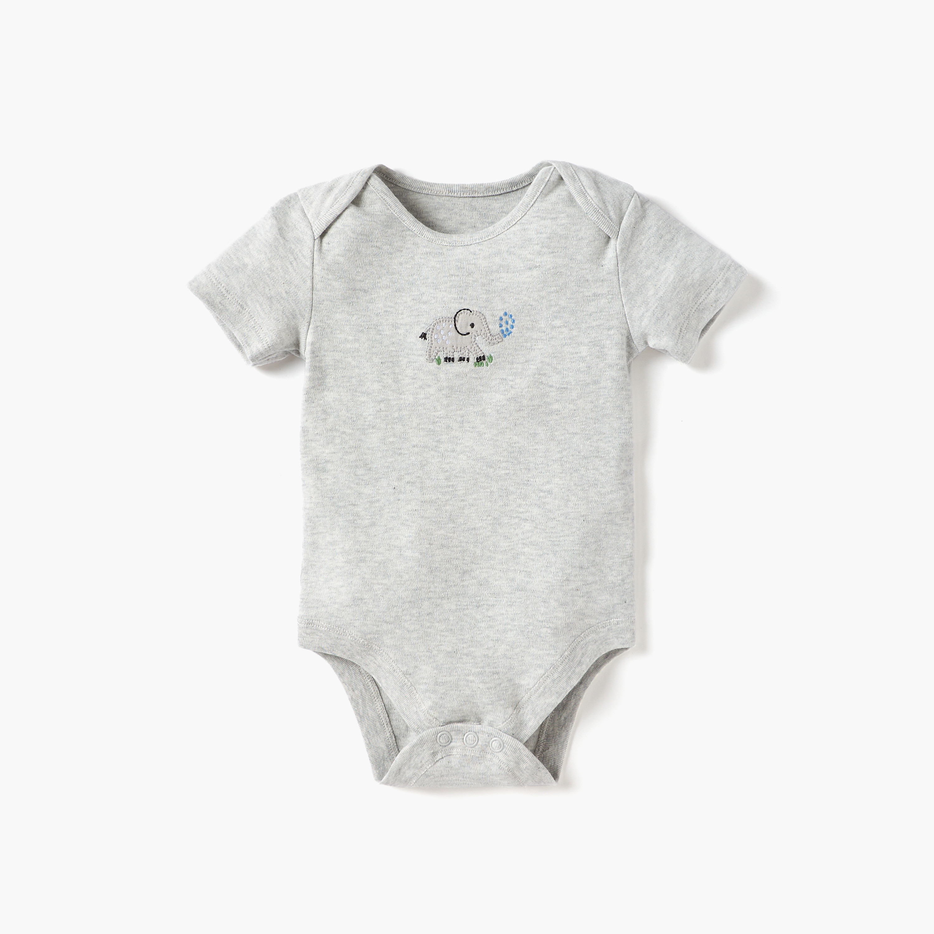 Juniors Assorted Bodysuit with Short Sleeves and Button Closure - Set of 3-baby-boys-clothing-bodysuits-image-3