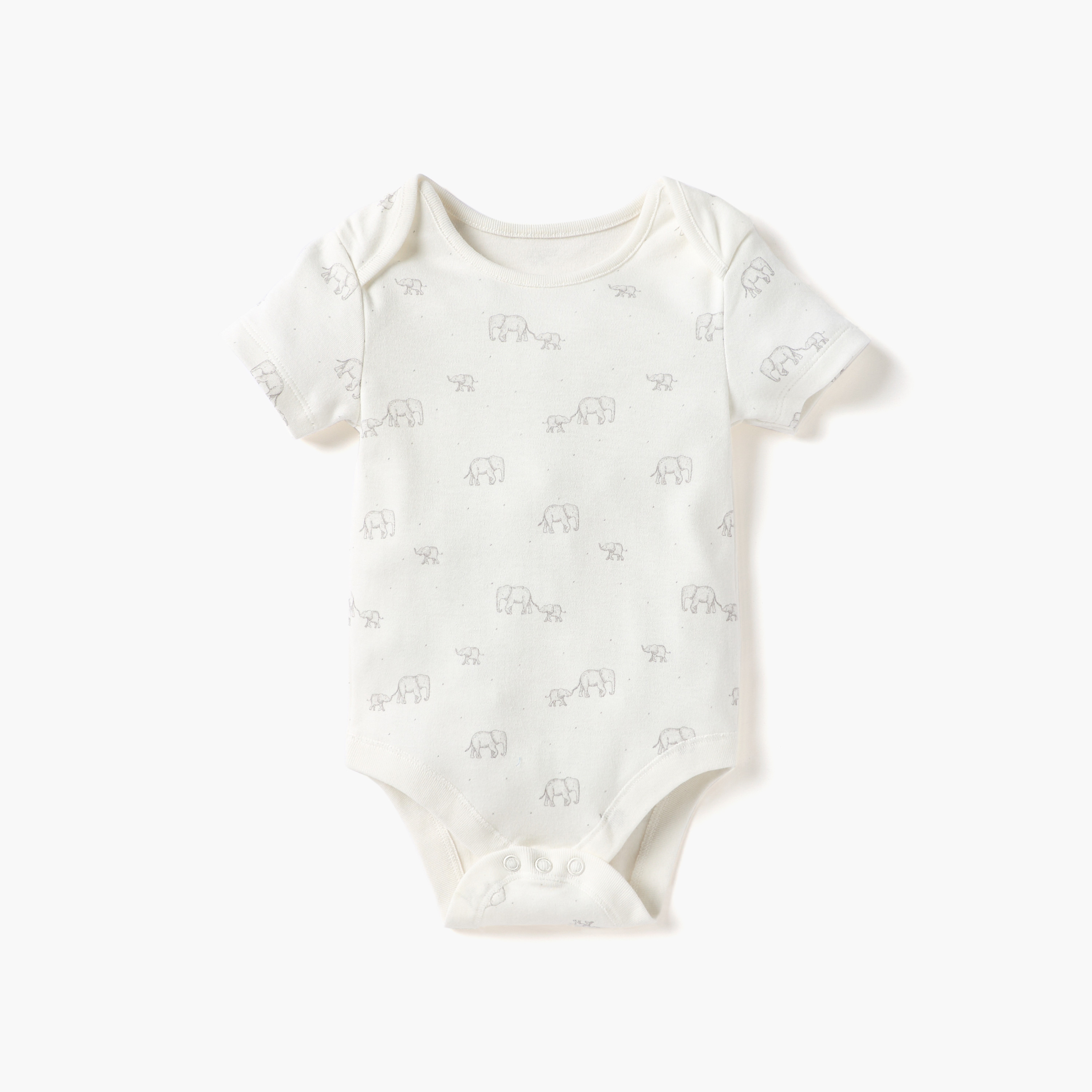 Juniors Assorted Bodysuit with Short Sleeves and Button Closure - Set of 3-baby-boys-clothing-bodysuits-image-4