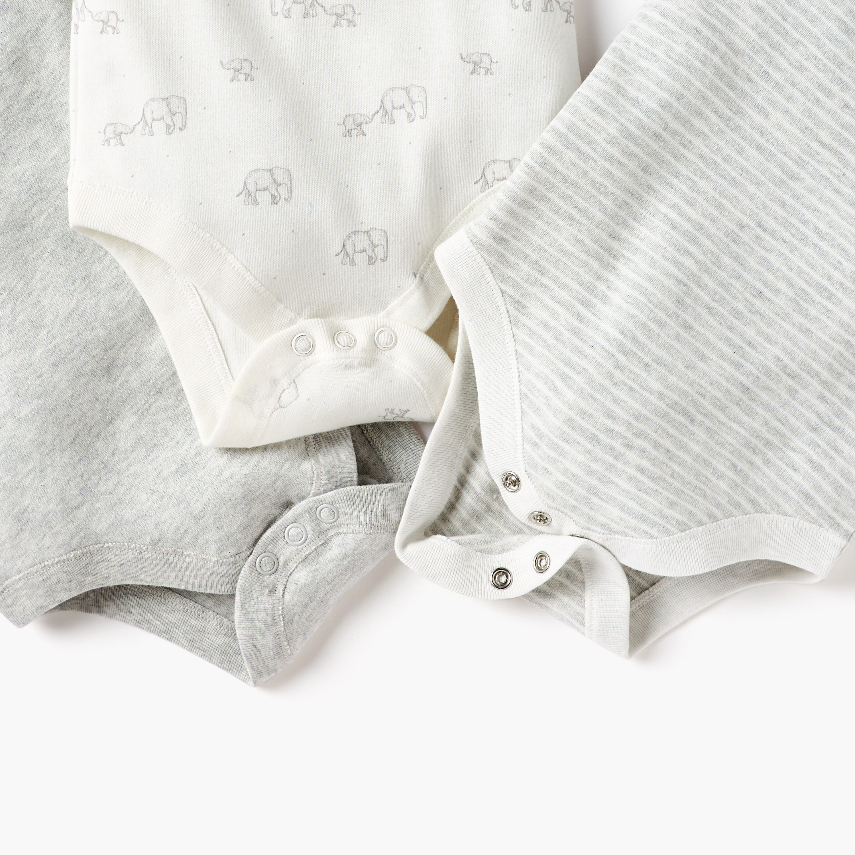 Juniors Assorted Bodysuit with Short Sleeves and Button Closure - Set of 3-baby-boys-clothing-bodysuits-image-6