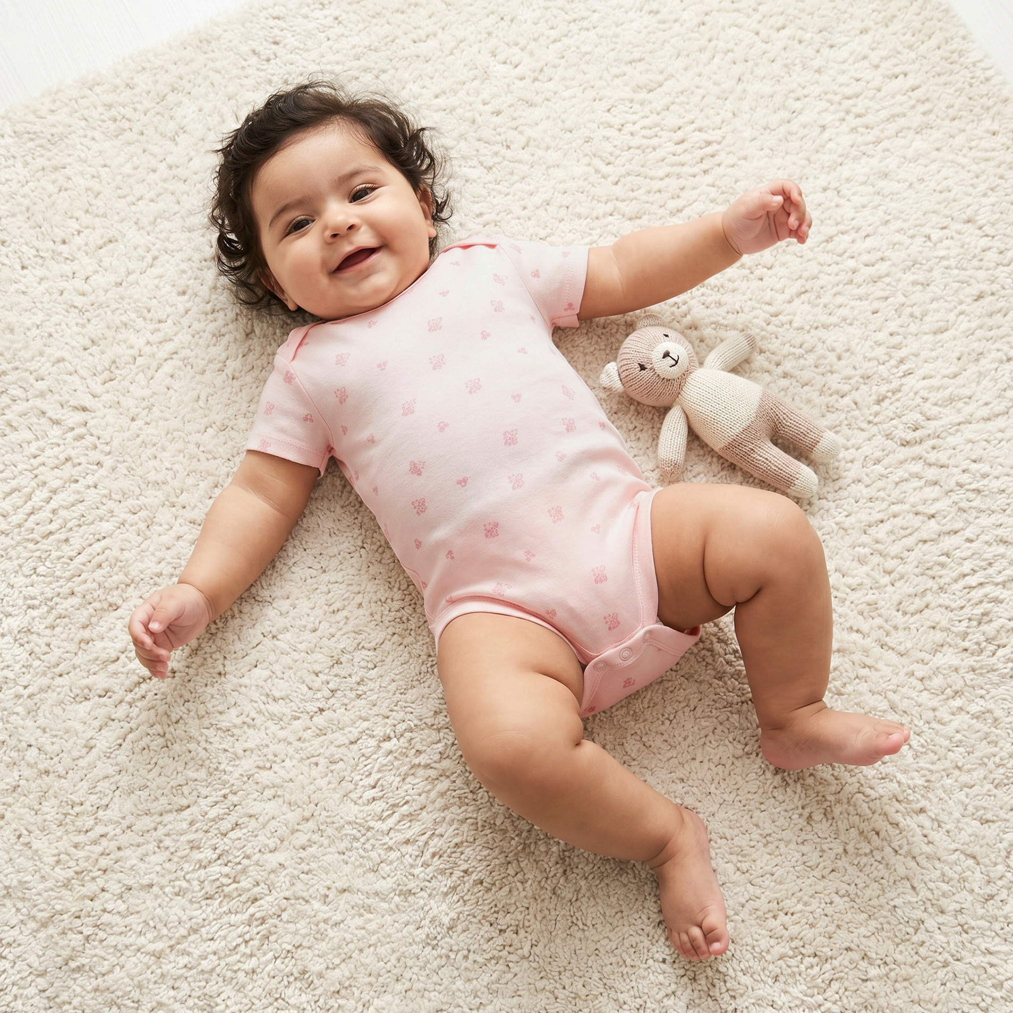 طقم من 5 بودي سوت قطن بياقة ضيقة وأكمام قصيرة وطبعات من جونيورز-baby-girls-clothing-bodysuits-image-2