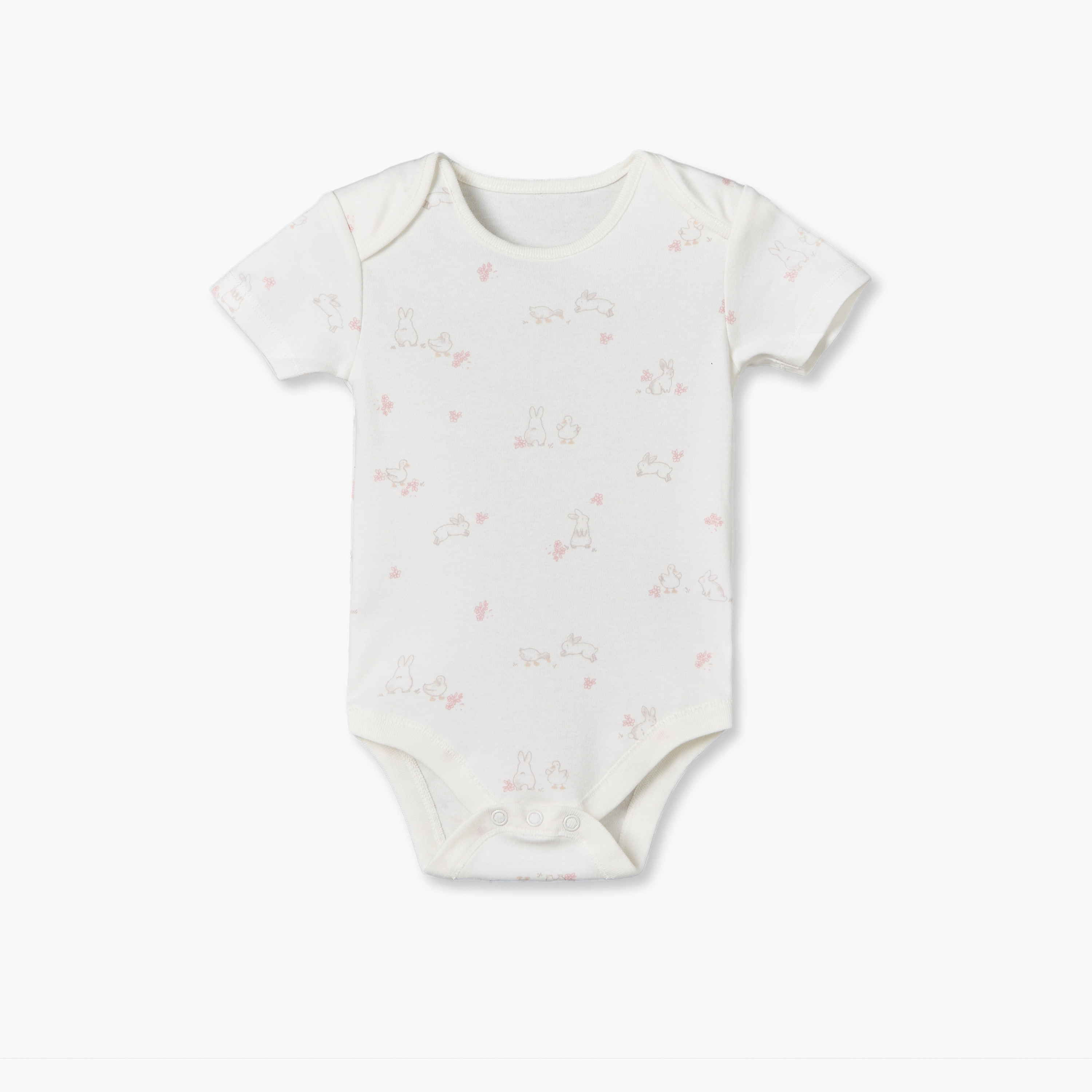 طقم من 5 بودي سوت قطن بياقة ضيقة وأكمام قصيرة وطبعات من جونيورز-baby-girls-clothing-bodysuits-image-6