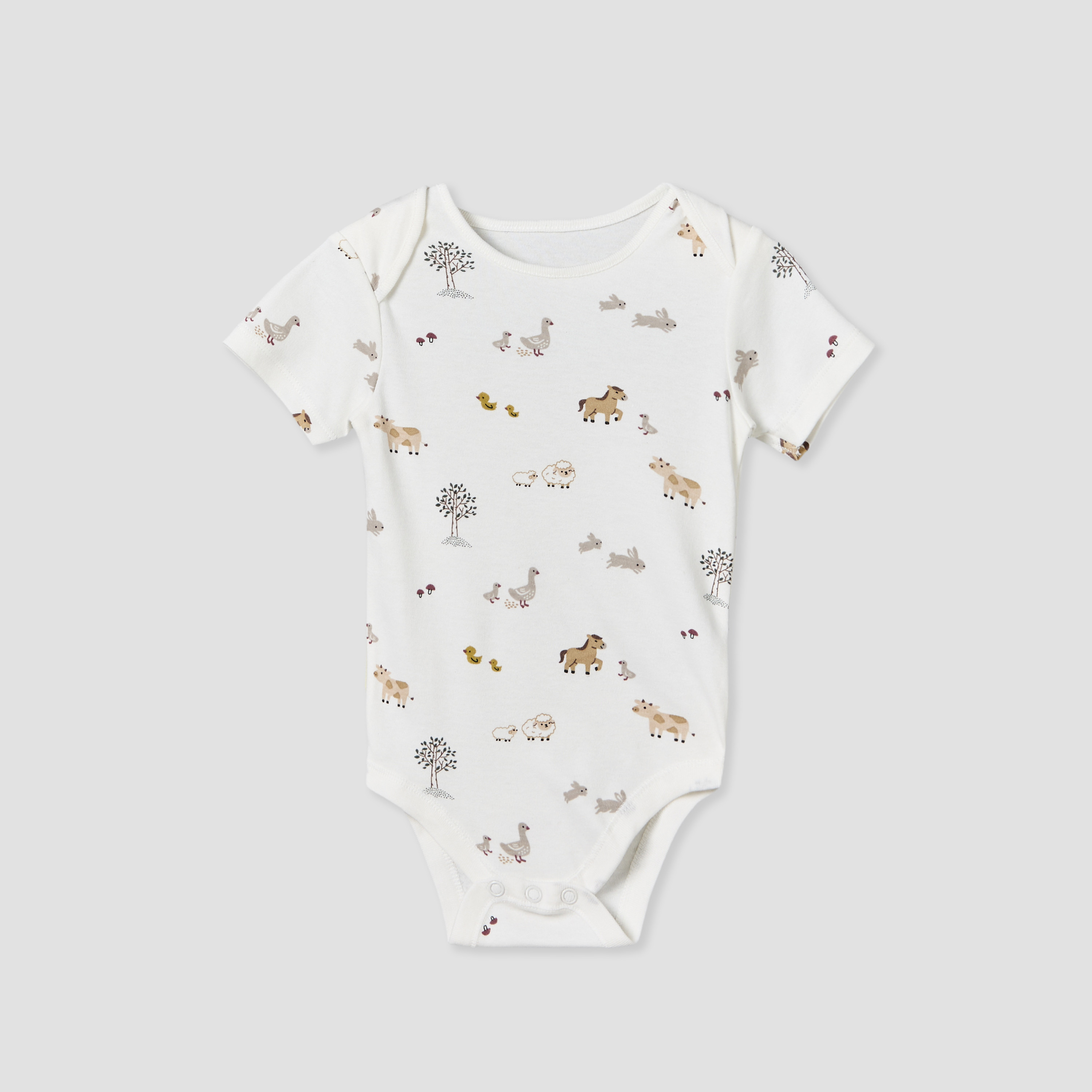 Pack of 5 Juniors Crew Neck Short Sleeves Bodysuit with Assorted Print-baby-boys-clothing-bodysuits-image-6