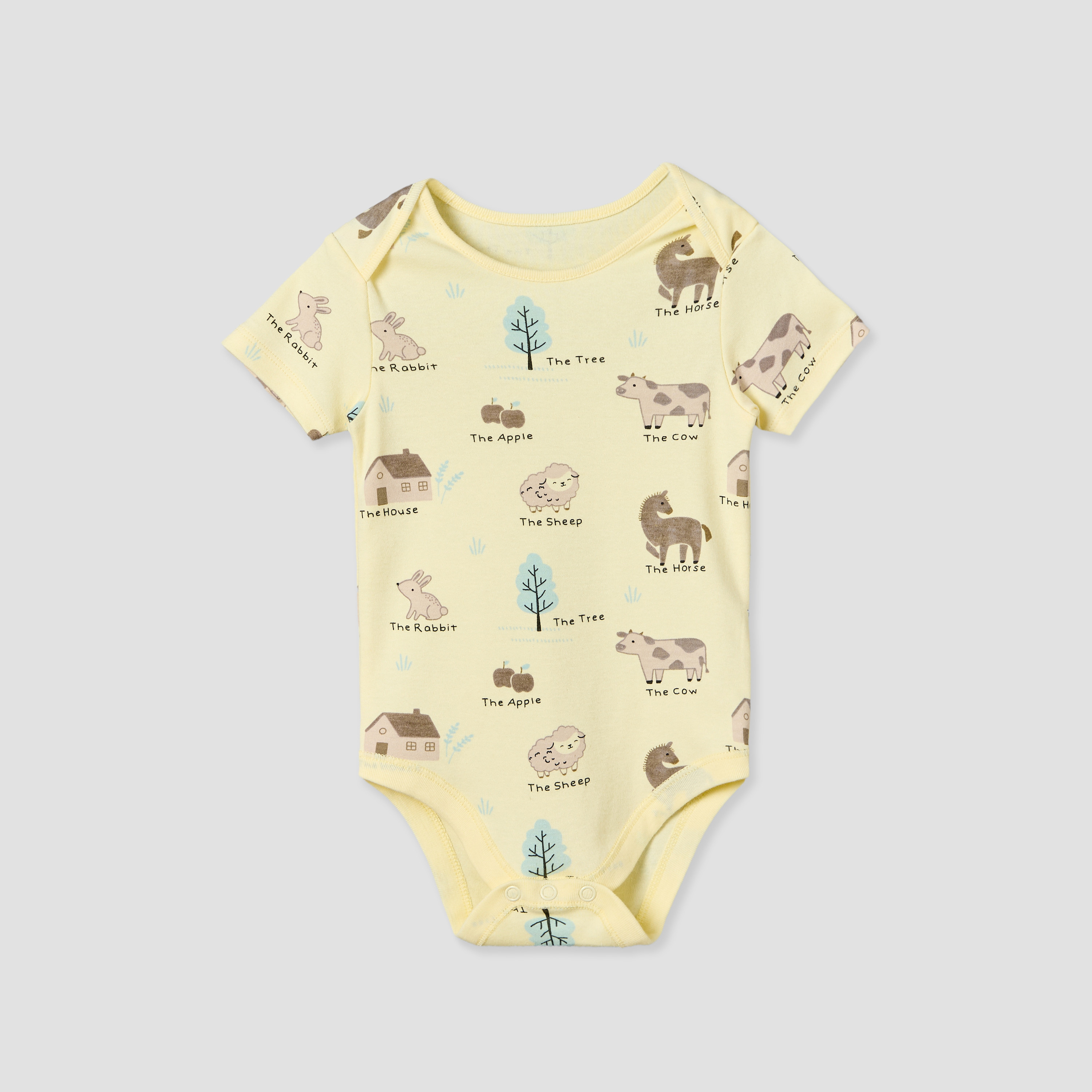 Pack of 5 Juniors Crew Neck Short Sleeves Bodysuit with Assorted Print-baby-boys-clothing-bodysuits-image-7