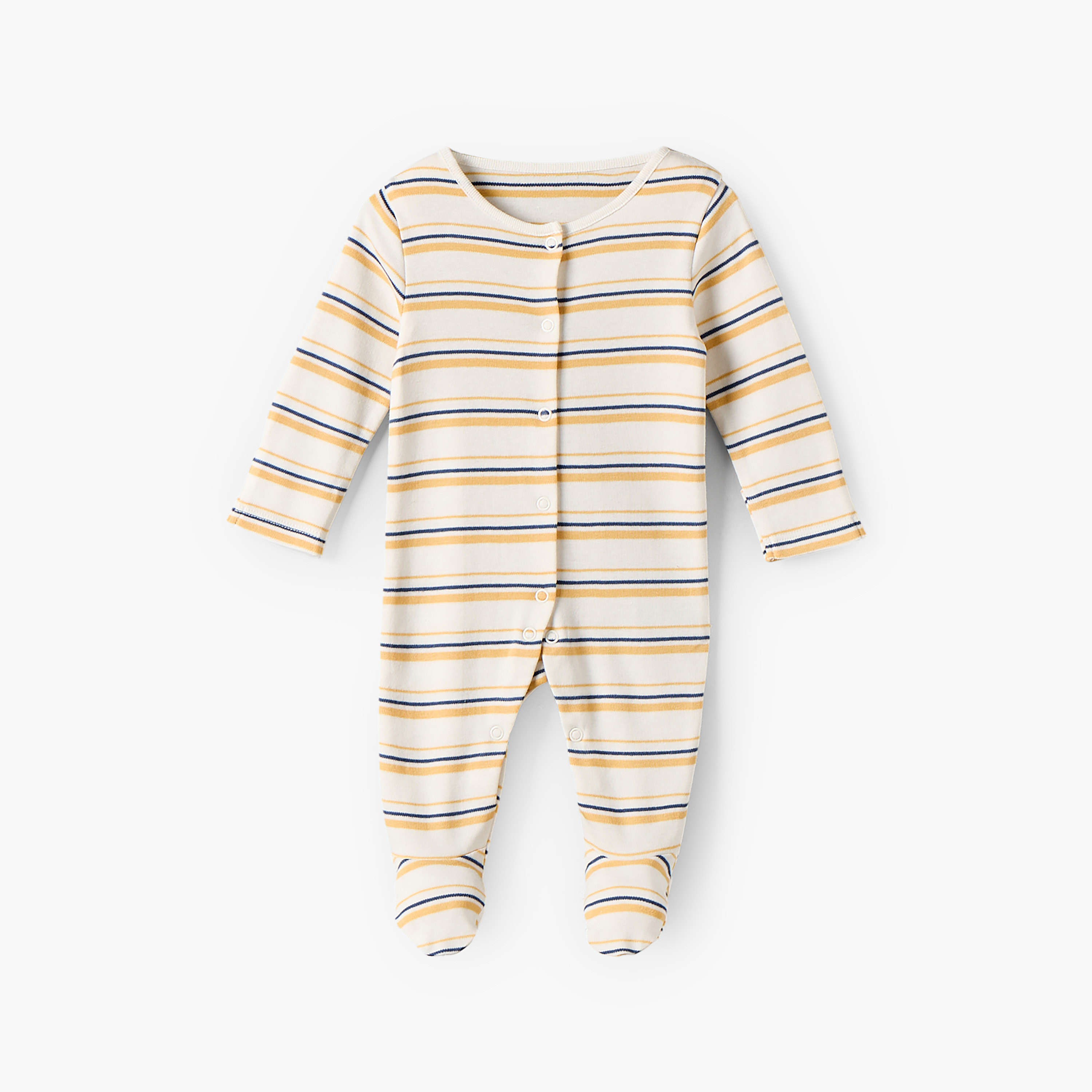 Pack of 3 Juniors Cotton Crew Neck Long Sleeves Sleepsuit with Snap Button Closure-baby-boys-clothing-nightwear-sleepsuits-image-6