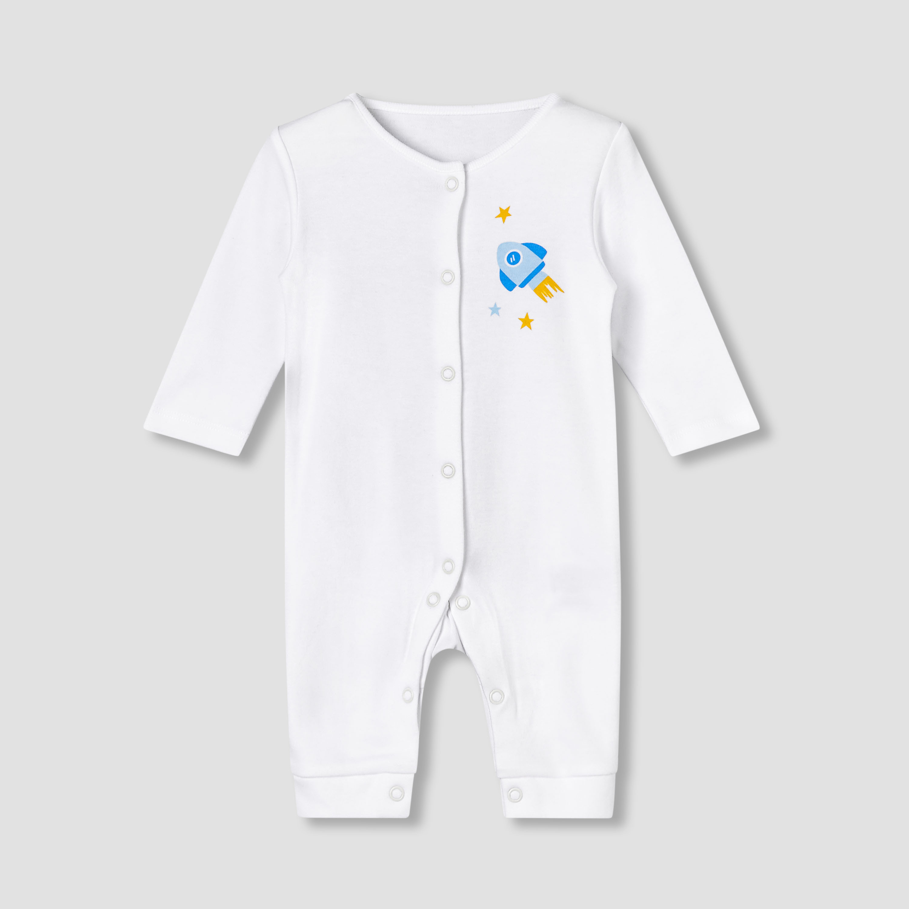 Pack of 5 Juniors Cotton Round Neck Long Sleeves Sleepsuit with Print-baby-boys-clothing-nightwear-sleepsuits-image-7