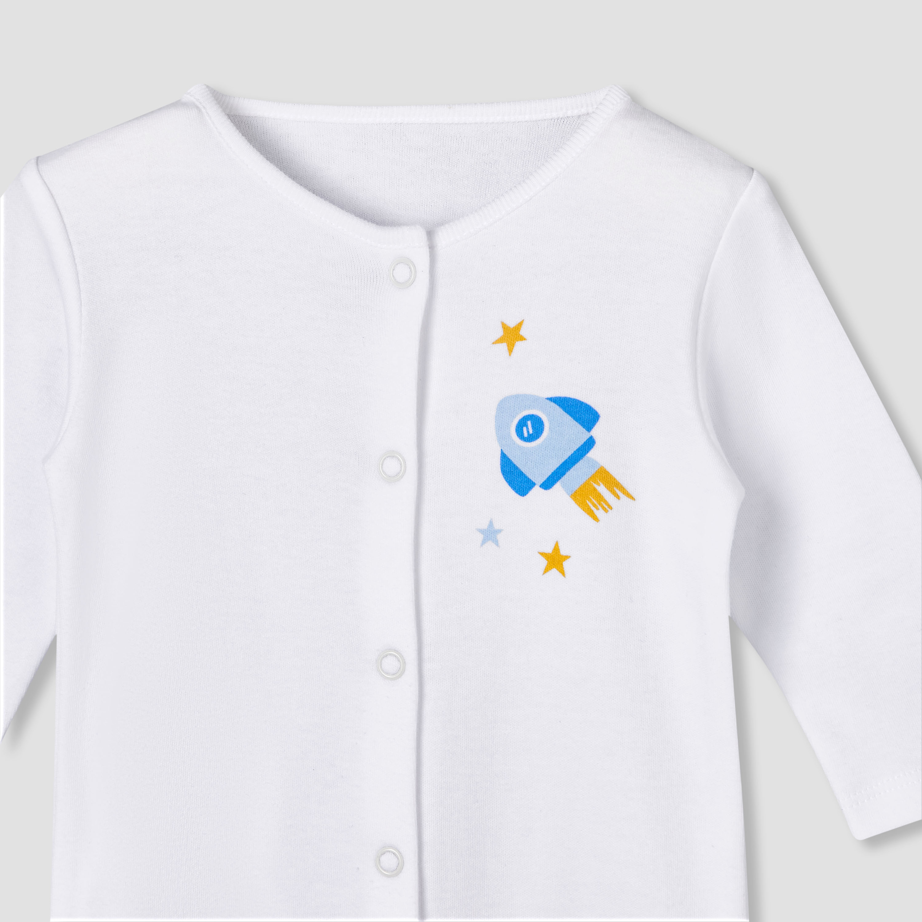 Pack of 5 Juniors Cotton Round Neck Long Sleeves Sleepsuit with Print-baby-boys-clothing-nightwear-sleepsuits-image-8