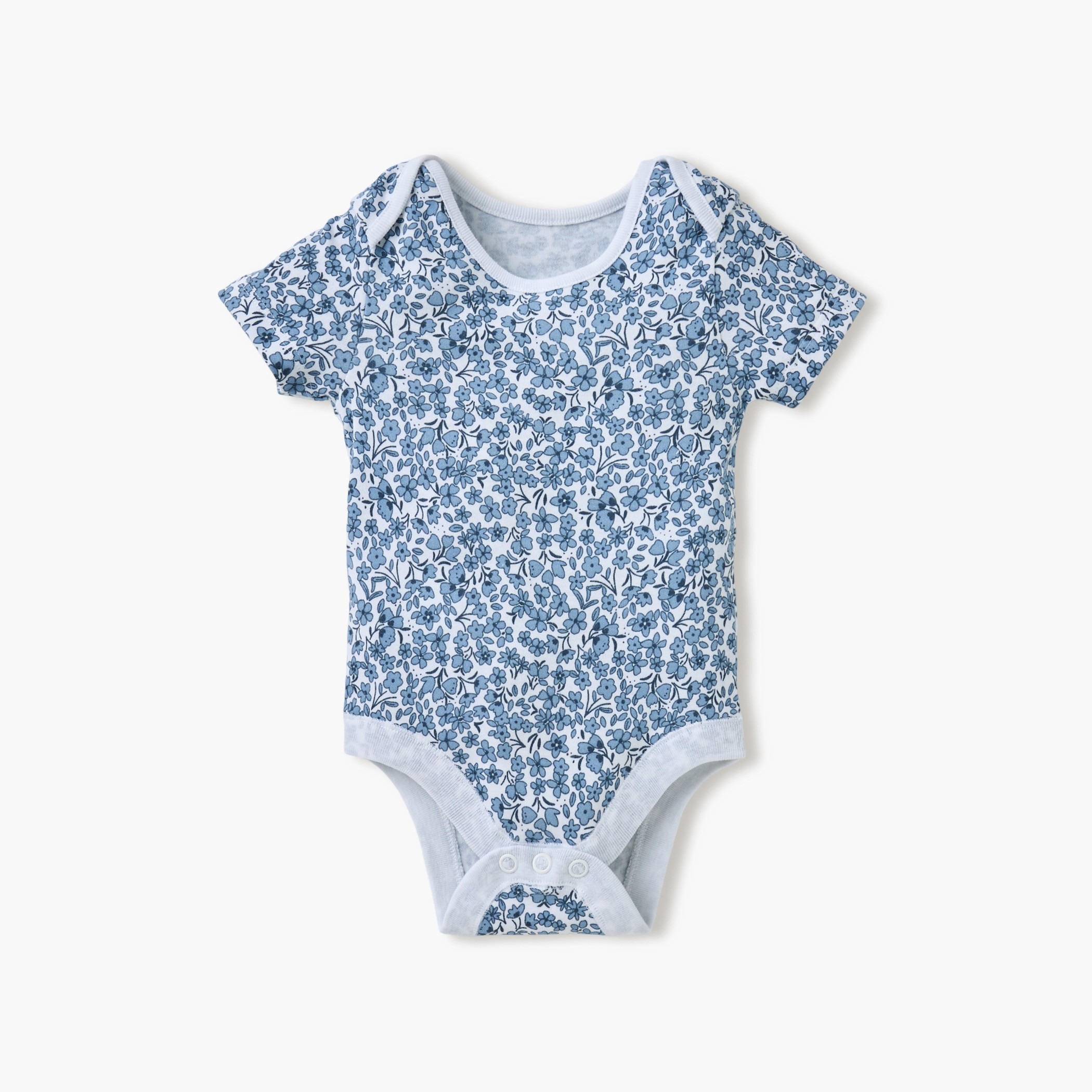 Juniors Printed Envelope Neck Bodysuit with Button Closure - Set of 3-baby-girls-clothing-bodysuits-image-2