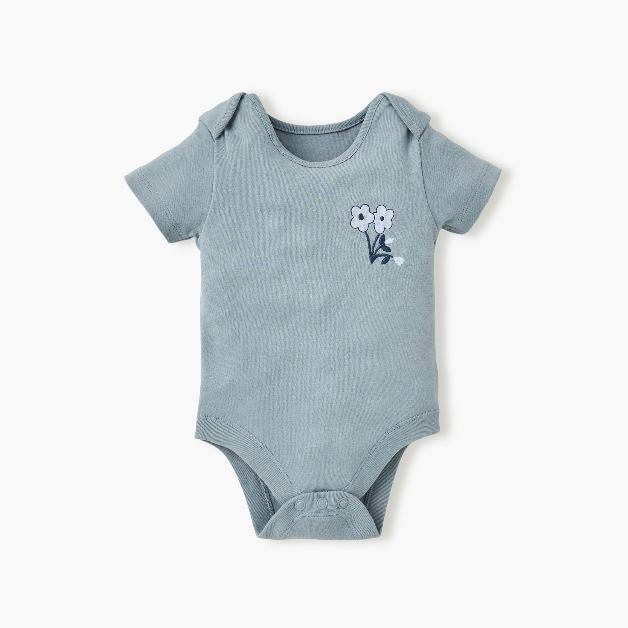 Juniors Printed Envelope Neck Bodysuit with Button Closure - Set of 3-baby-girls-clothing-bodysuits-image-4