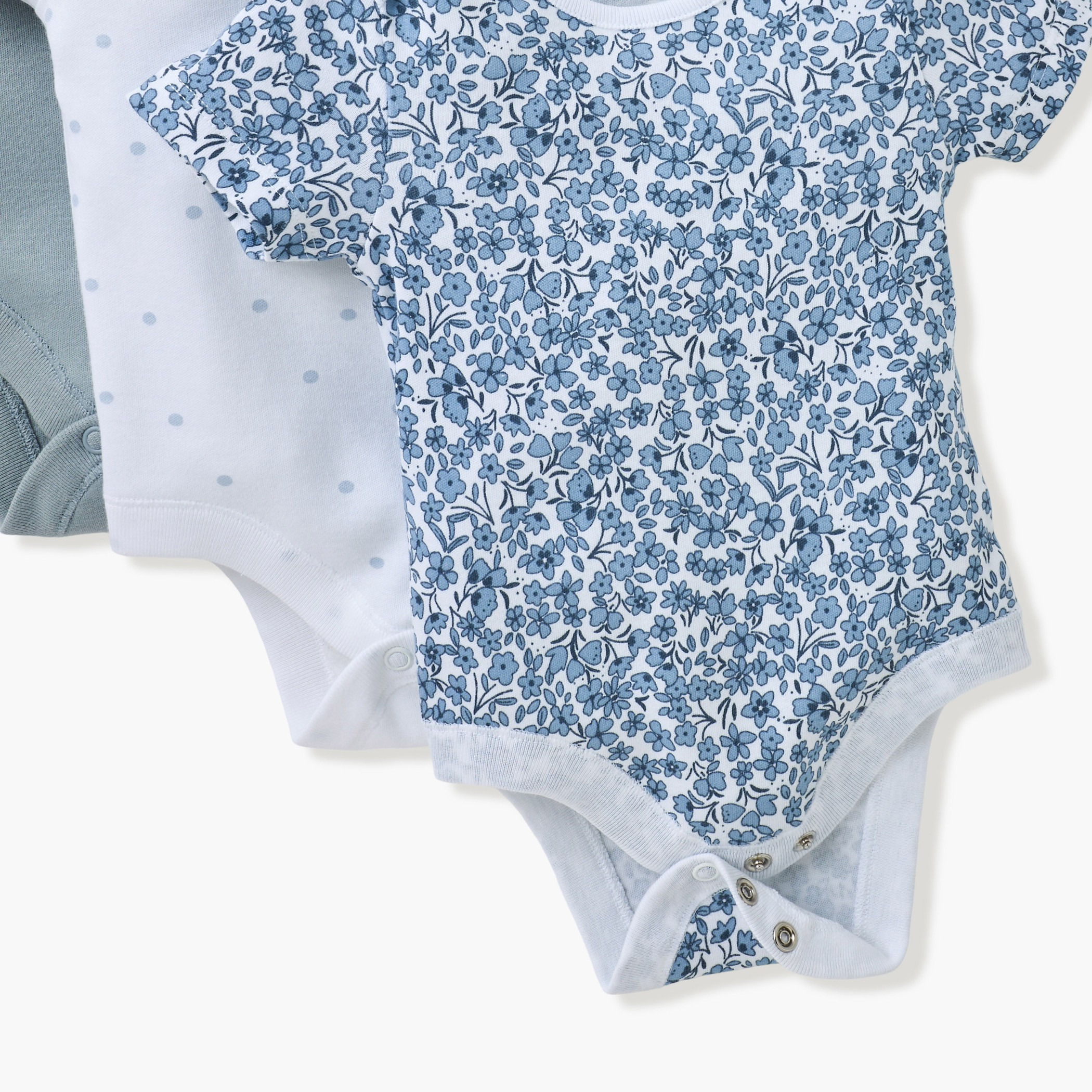 Juniors Printed Envelope Neck Bodysuit with Button Closure - Set of 3-baby-girls-clothing-bodysuits-image-6