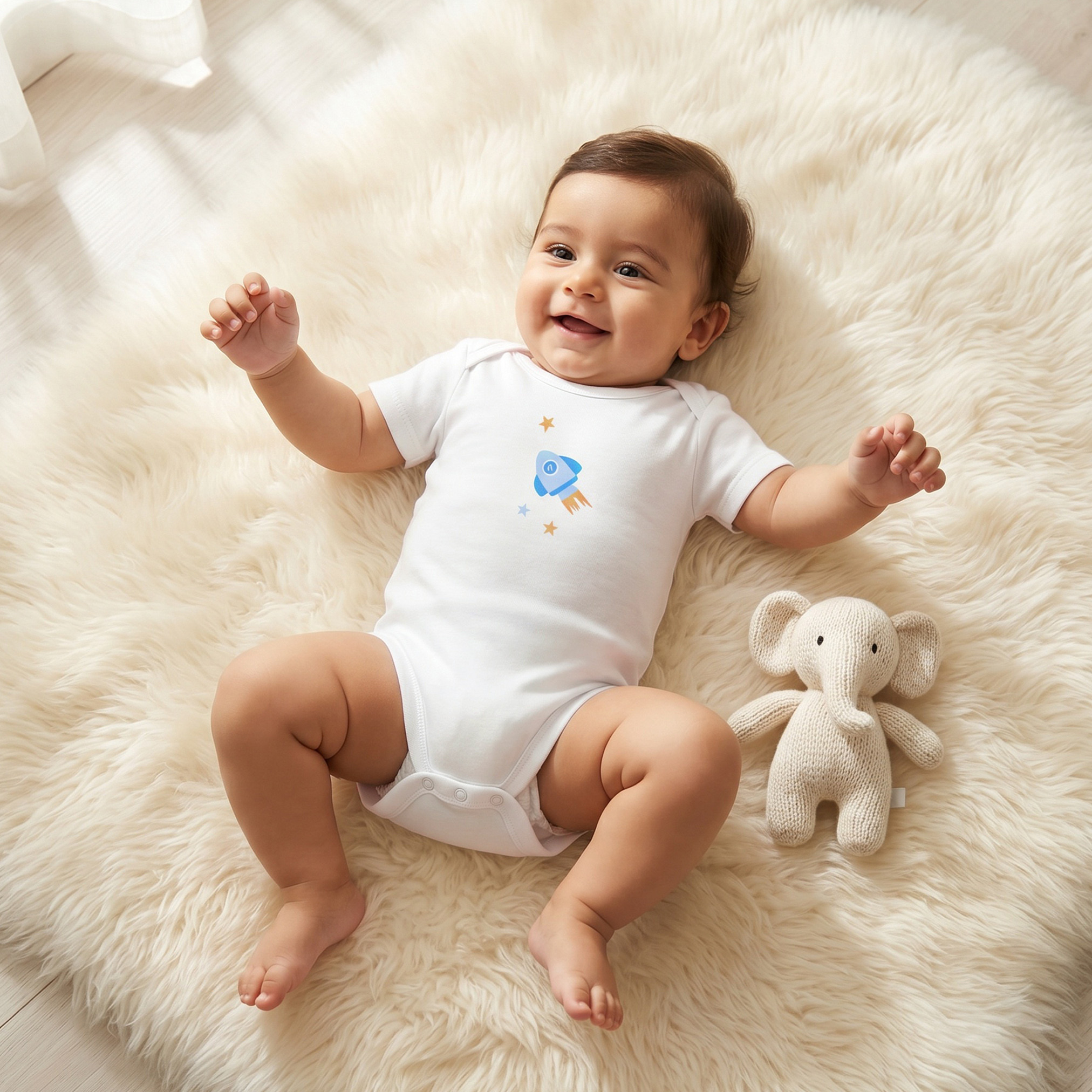طقم بودي سوت بياقة ضيقة وأكمام قصيرة وطبعات 5 قطع من جونيورز-baby-boys-clothing-bodysuits-image-2