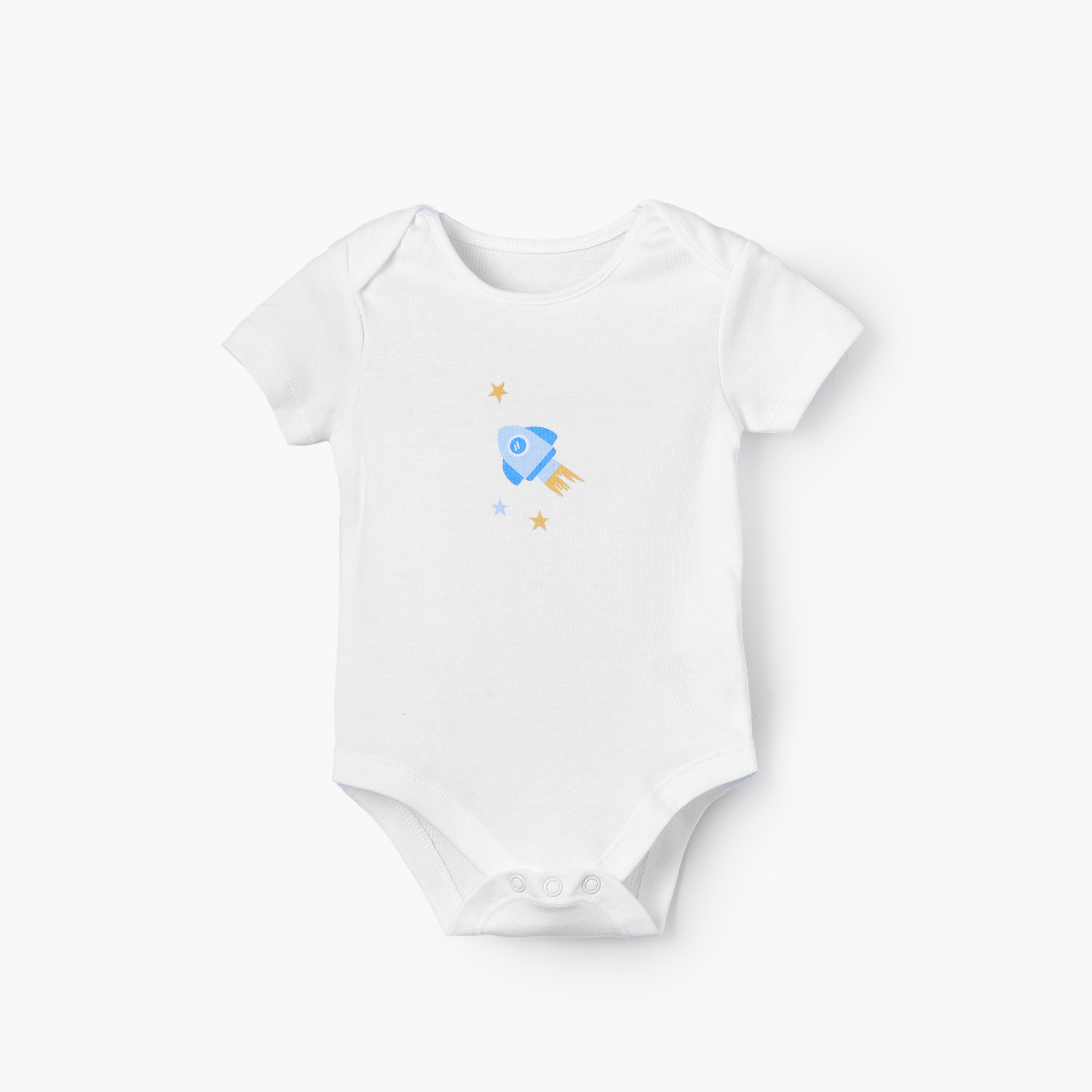طقم بودي سوت بياقة ضيقة وأكمام قصيرة وطبعات 5 قطع من جونيورز-baby-boys-clothing-bodysuits-image-3