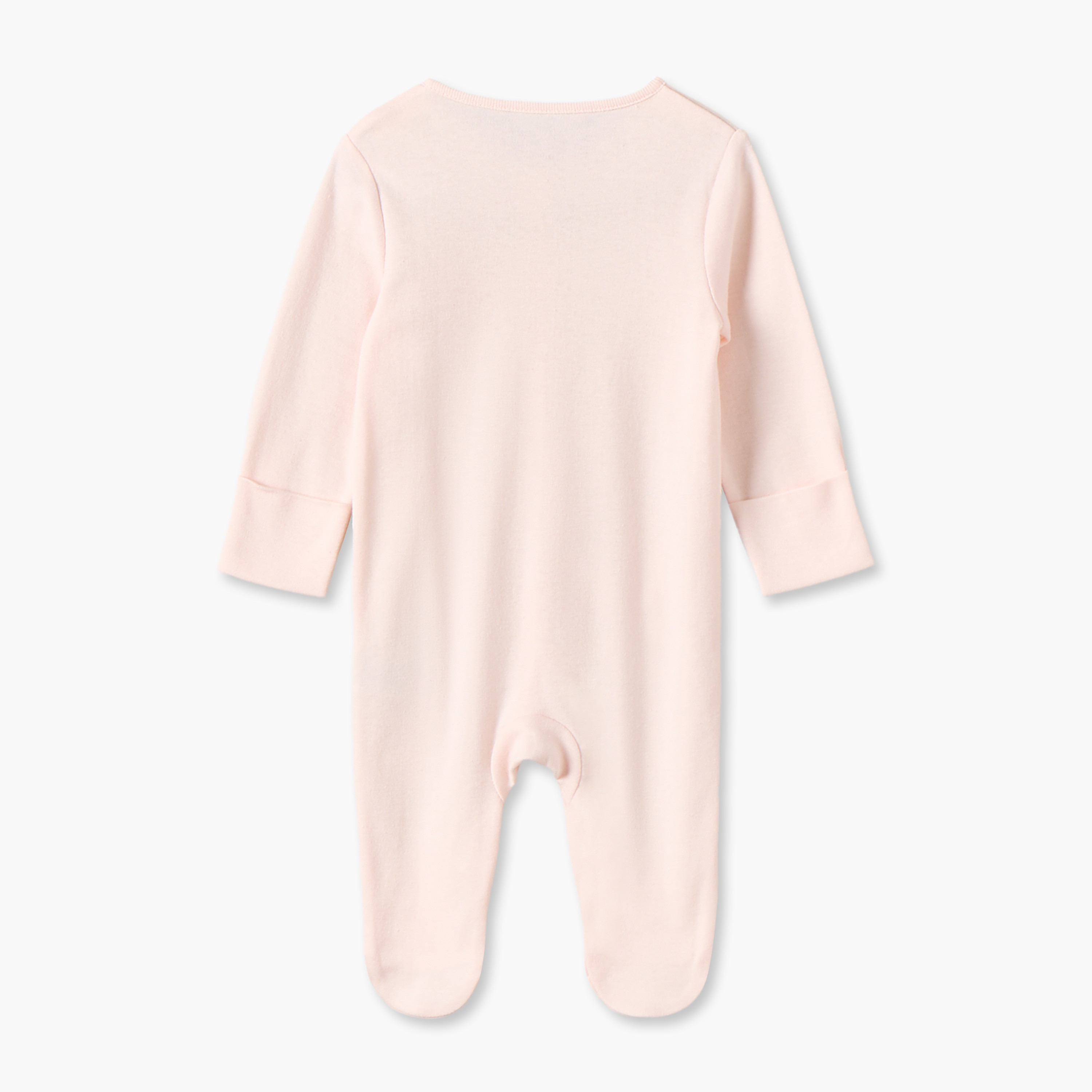 Pack of 3 Juniors Cotton Crew Neck Long Sleeves Sleepsuit with Floral Print-baby-girls-clothing-nightwear-sleepsuits-image-4